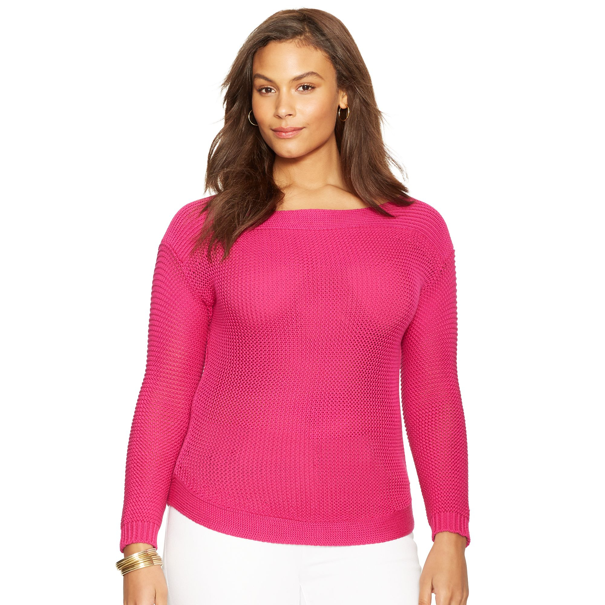 Ralph lauren Cotton Boatneck Sweater in Pink (cruise pink) Lyst