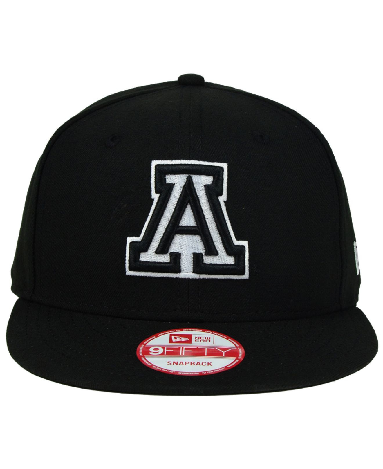 KTZ Arizona Wildcats Black White 9fifty Snapback Cap for Men | Lyst