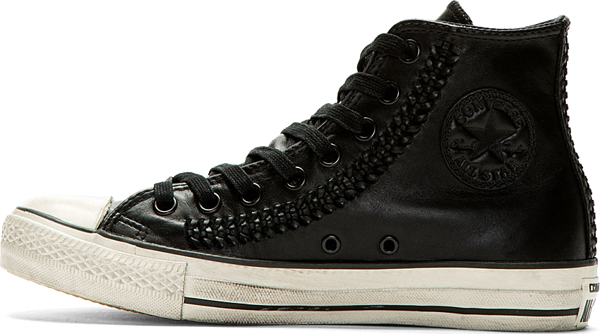 mens black leather converse hi tops