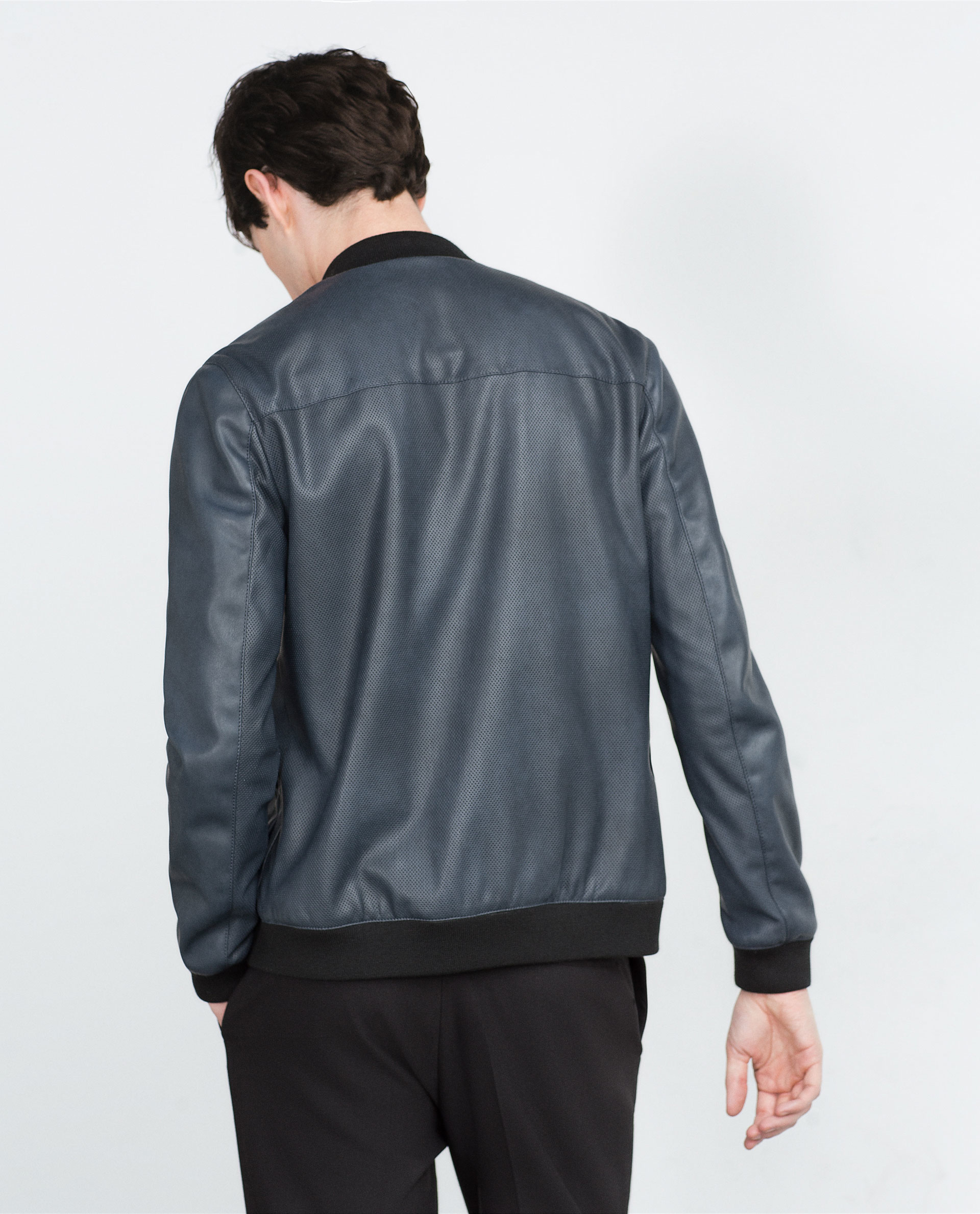 Zara Bomber Jacket in Blue for Men Lyst