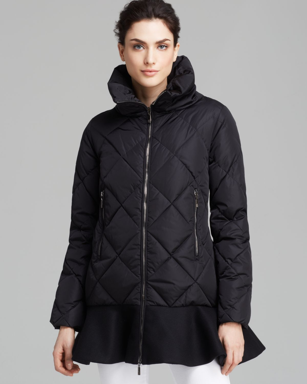 skirted down coat