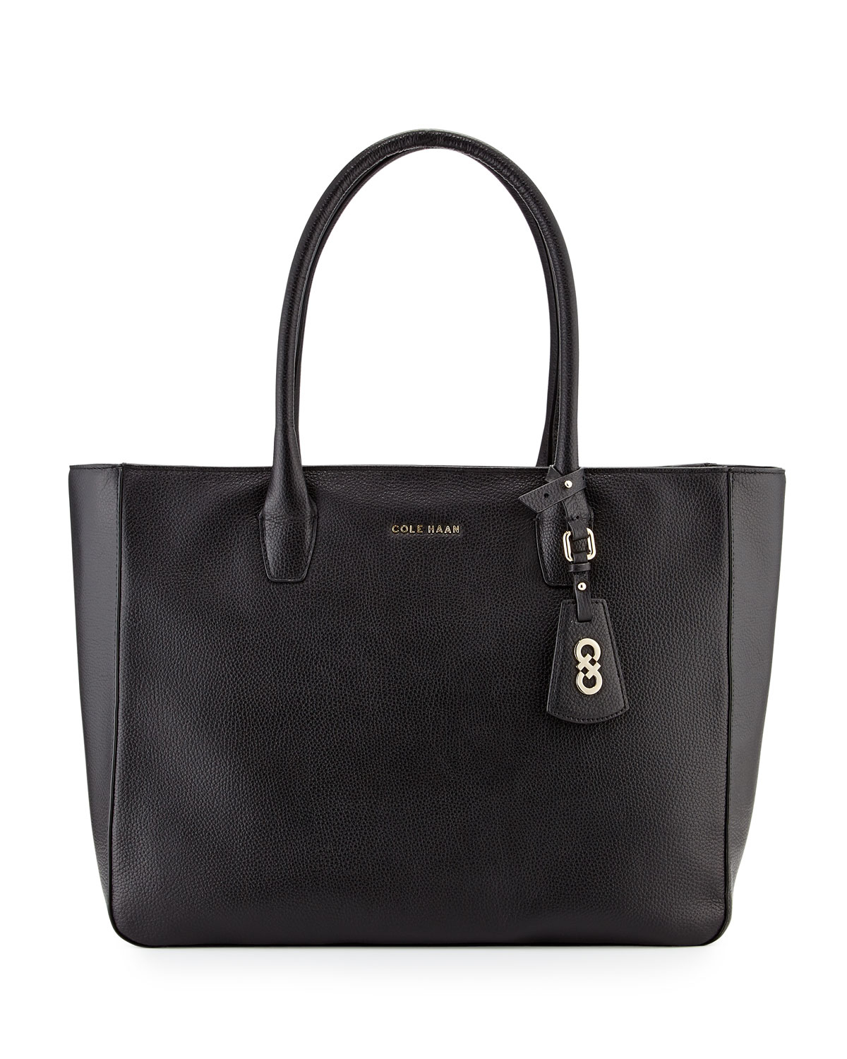 Cole haan Isabella Large Leather Tote Bag in Black | Lyst