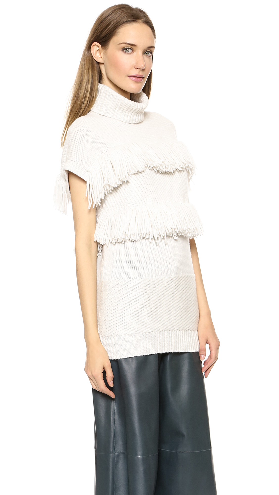 beige sweater turtleneck
