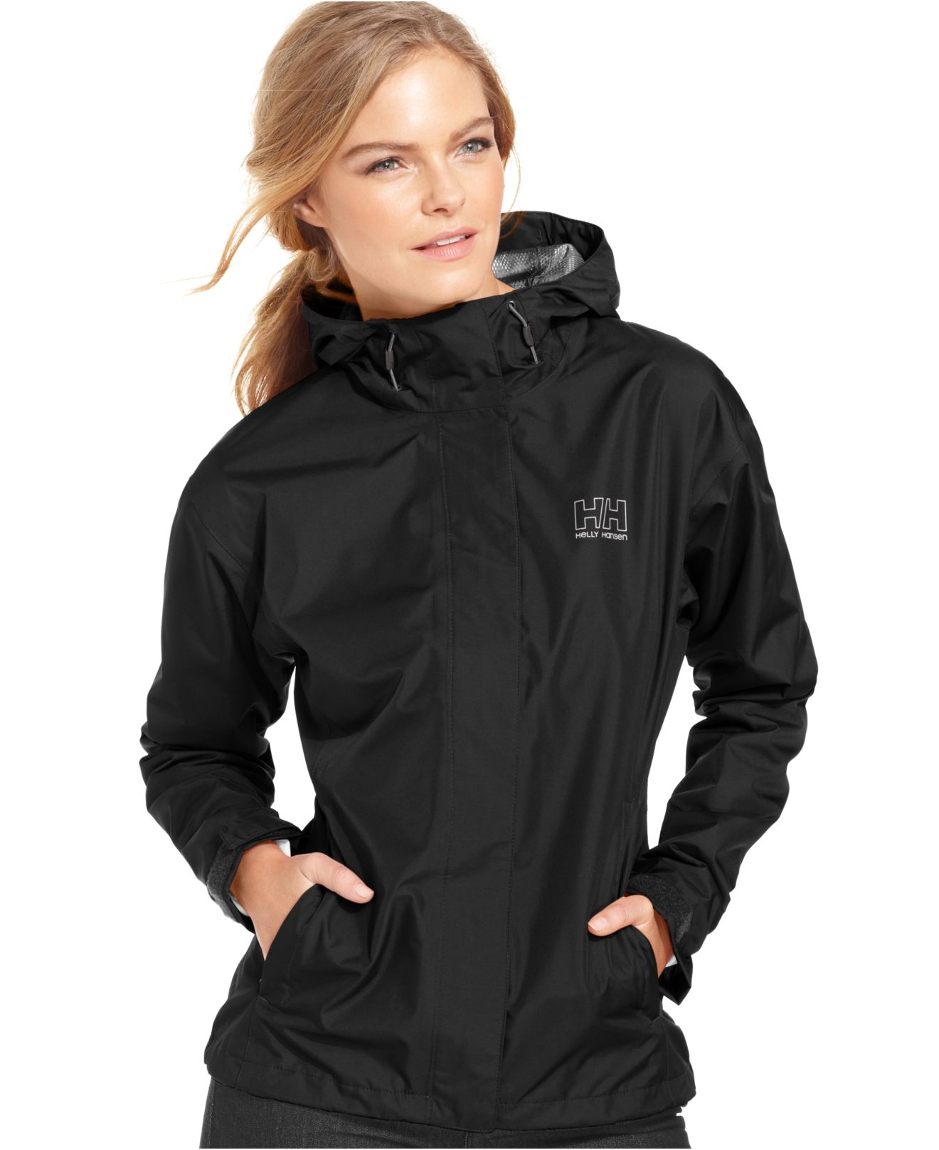 Helly Hansen Seven J Hooded Rain Jacket in Black Lyst