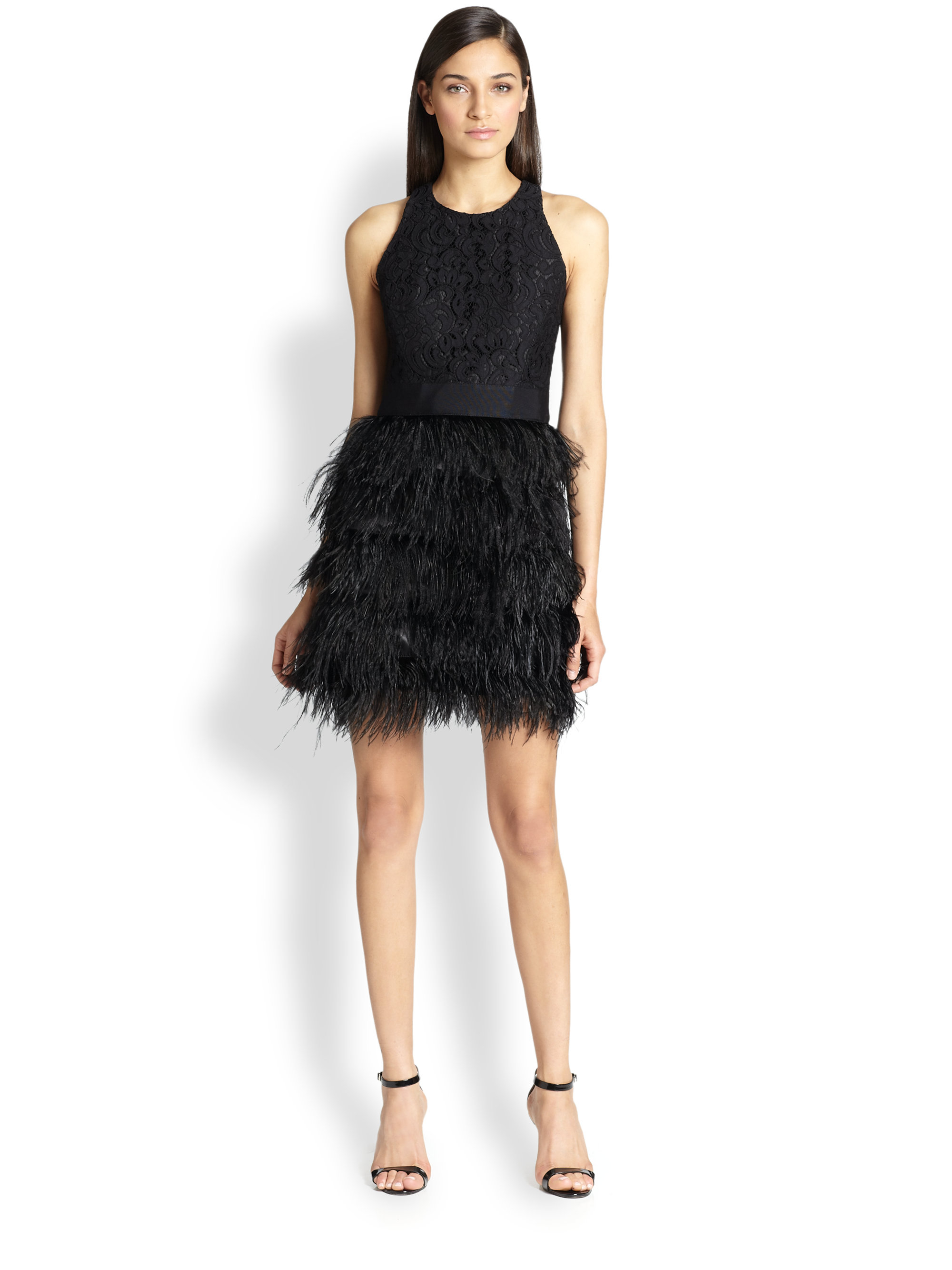 milly blair feather dress