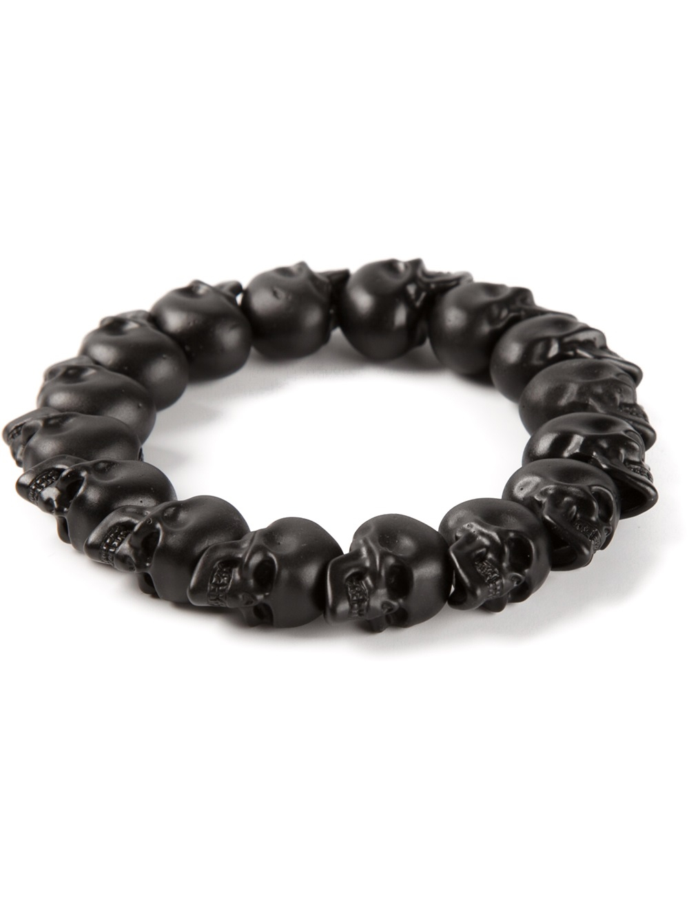 Alexander Mcqueen Skull Bead Bracelet In Black Lyst Gallery