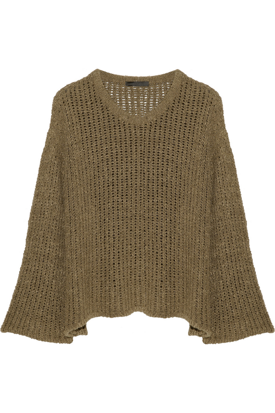 Lyst - The Row Nava Bouclé Knit Silk Sweater in Brown