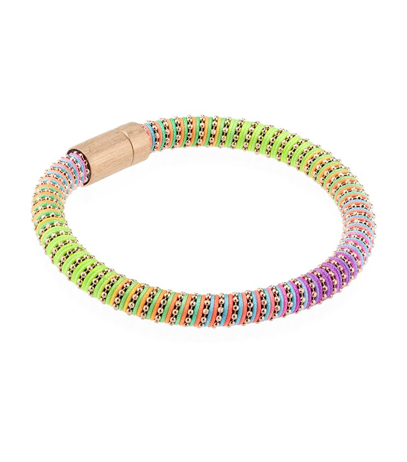 Carolina bucci Neon Twister Bracelet Rose Gold in Purple - Save 51% | Lyst