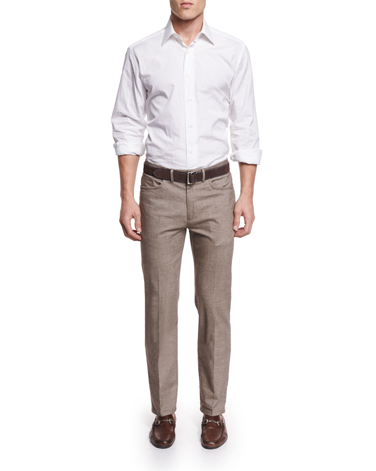 Lyst - Peter Millar Melange Twill Hybrid Pants in Brown for Men