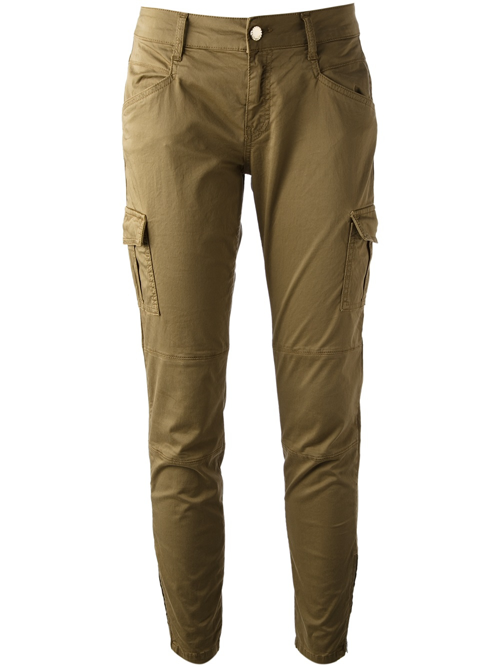Twin Set Slim Fit Cargo Pants in Green - Lyst
