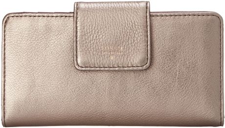 fossil sydney tab clutch in silver silver metallic lyst fossil sydney tab clutch in silver silver metallic lyst