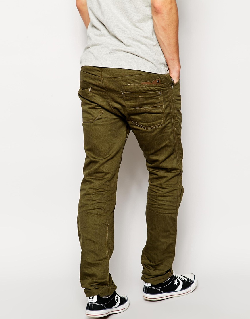 DIESEL Jeans Darron Regular Slim Fit 8Qu Olive Overdye in Green for Men -  Lyst