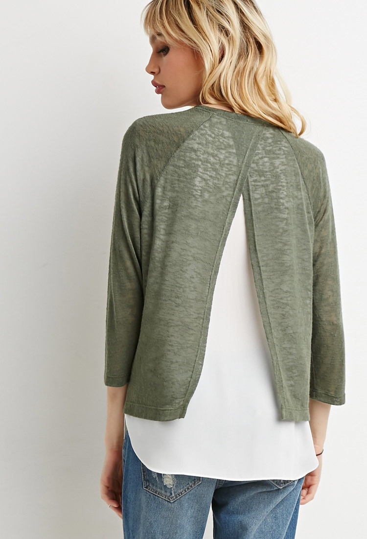 Forever 21 Layered Split-back Sweater 