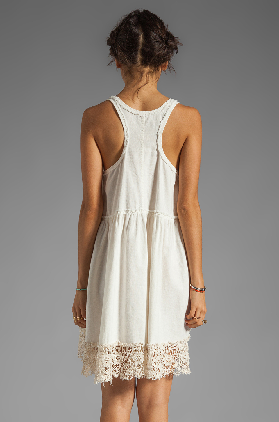 Free People Linen Babydoll Dress in Ivory (Natural) Lyst