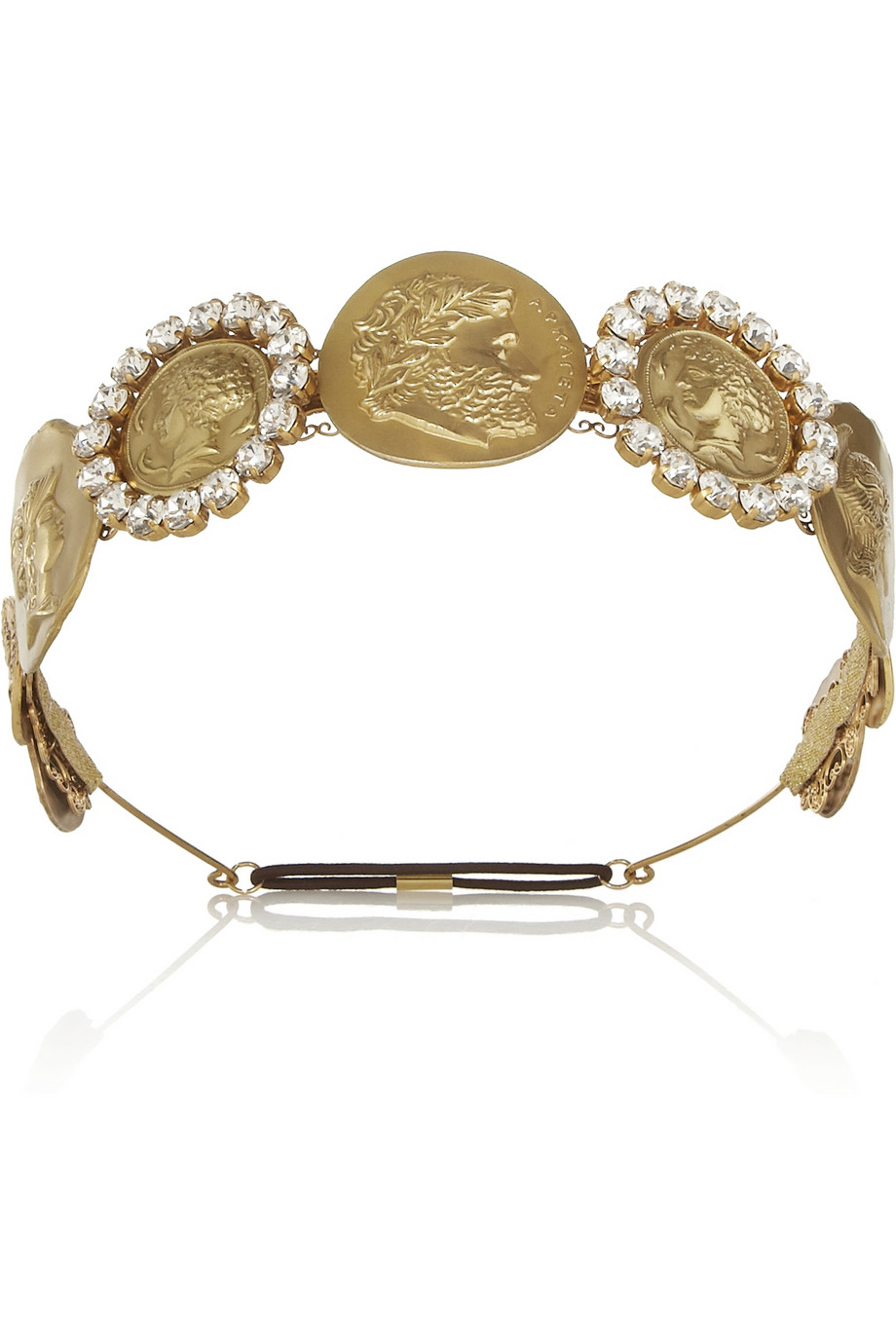 Dolce & Gabbana Gold-Tone Swarovski Crystal Coin Headband in Metallic | Lyst