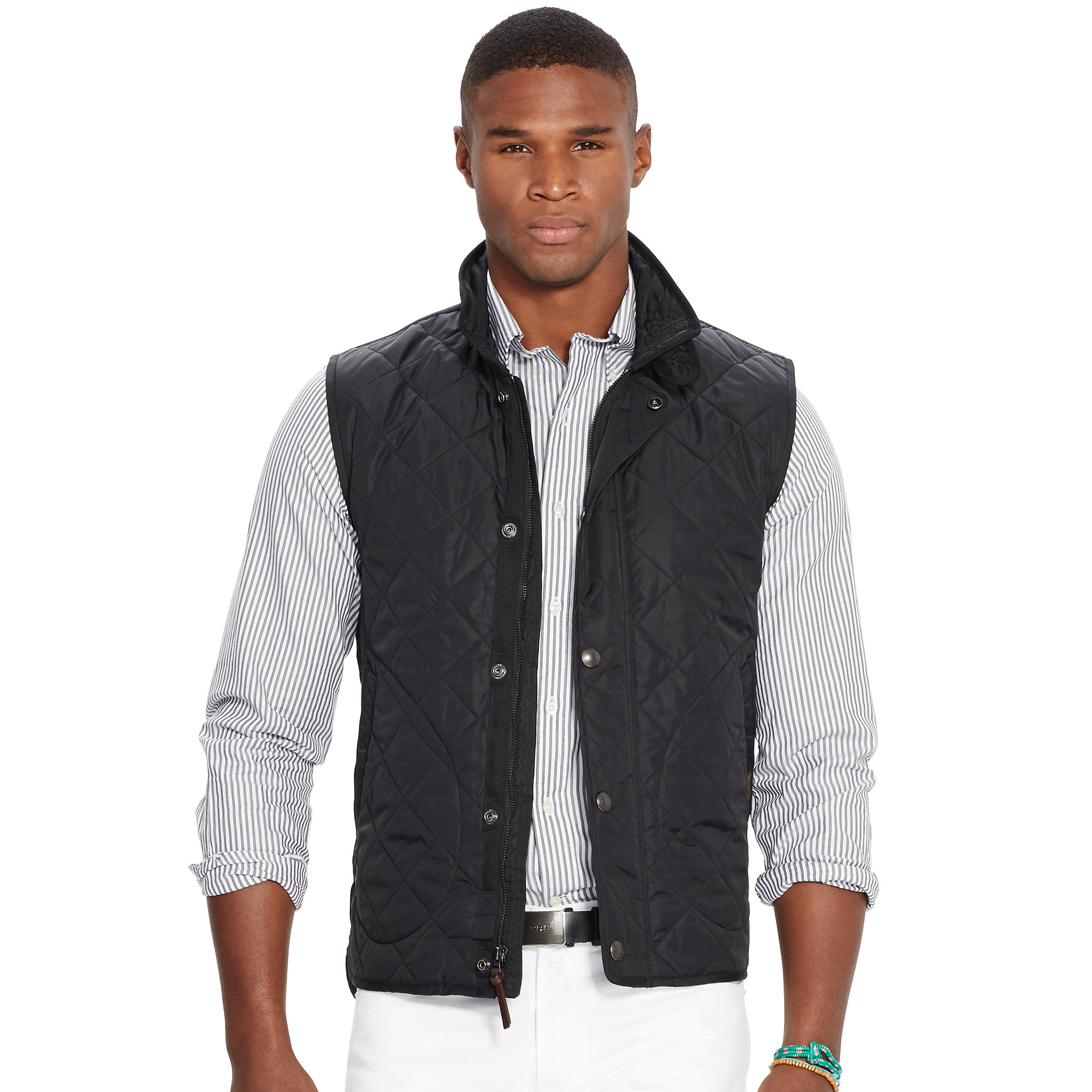 Polo Ralph Lauren Diamond-quilted Vest in Black for Men | Lyst