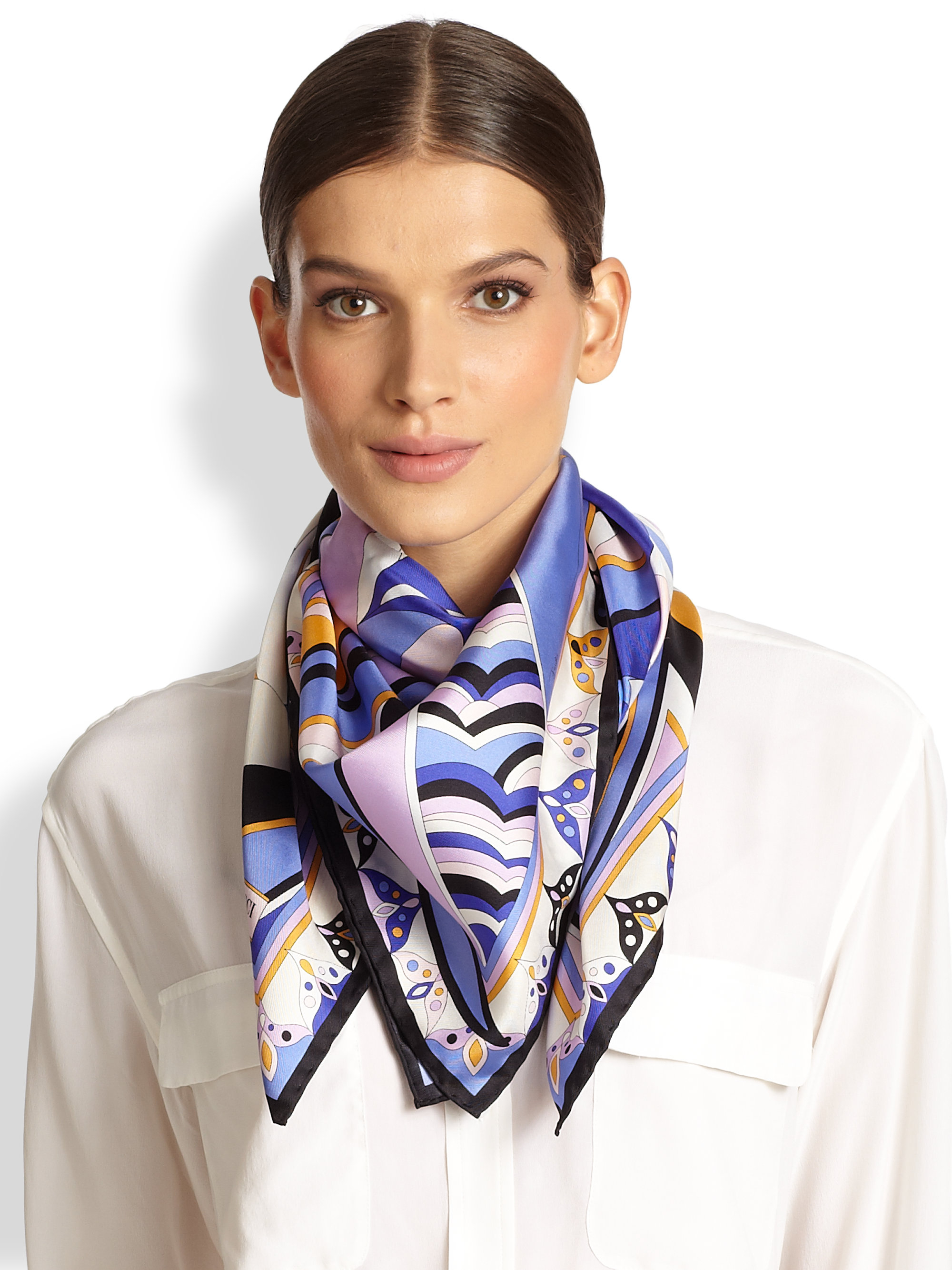 EMILIO PUCCI Printed silk scarf · VERGLE