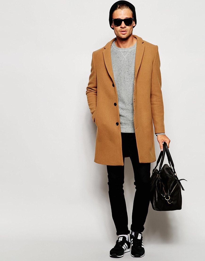 SELECTED Cashmere Overcoat in Camel (Natural) for Men - Lyst