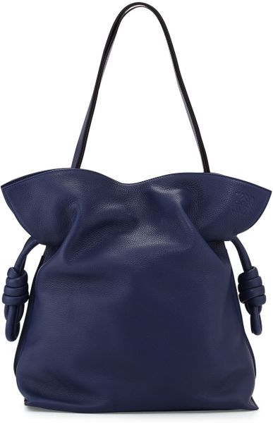 Loewe Flamenco Knot Bucket Bag in Blue (NAVY BLUE)