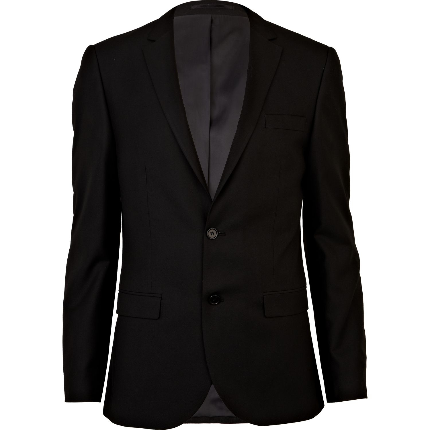 Lyst - River Island Black Slim Suit Jacket in Black for Men