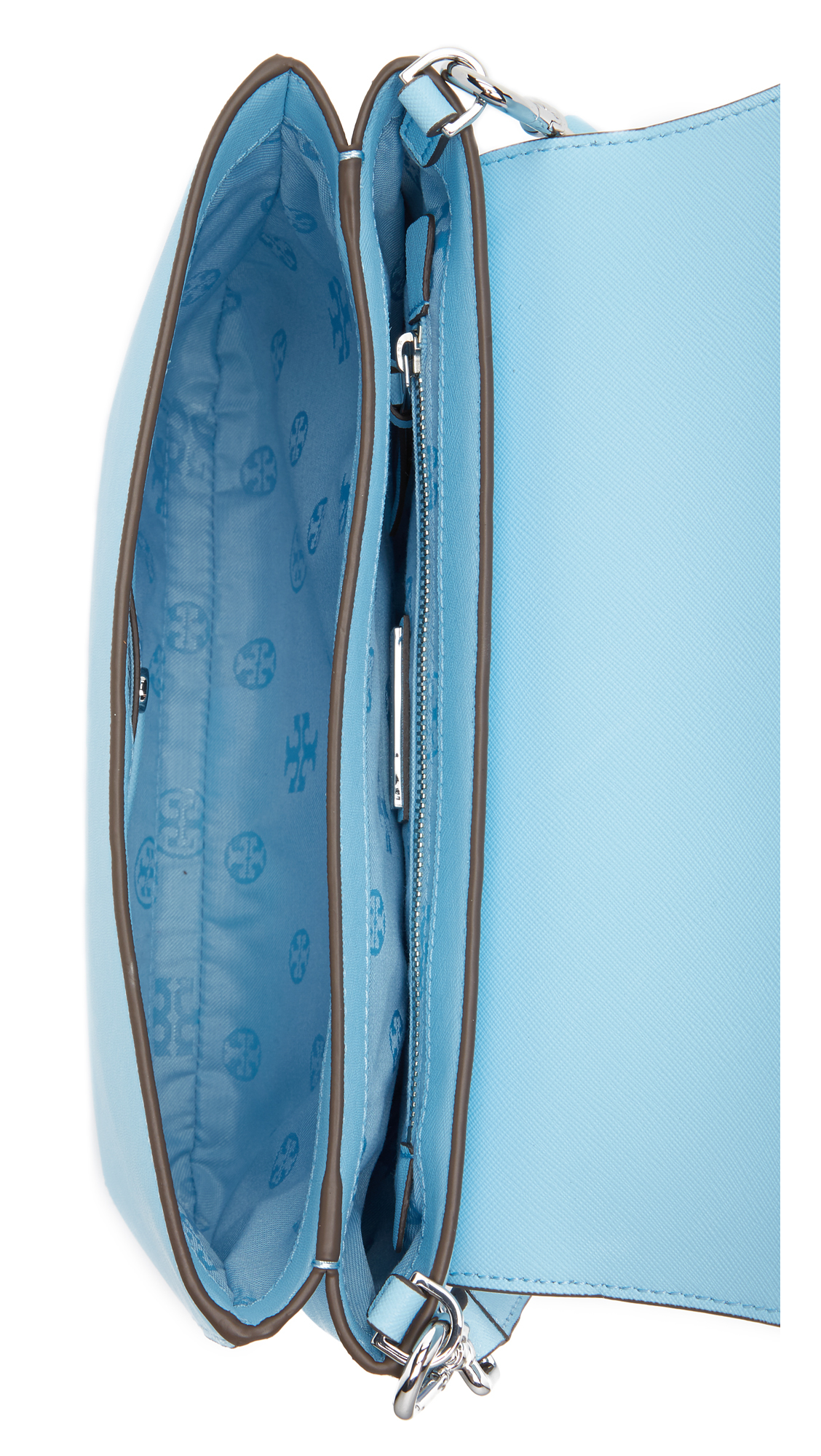 Tory Burch Leather Robinson Messenger Bag in Blue - Lyst