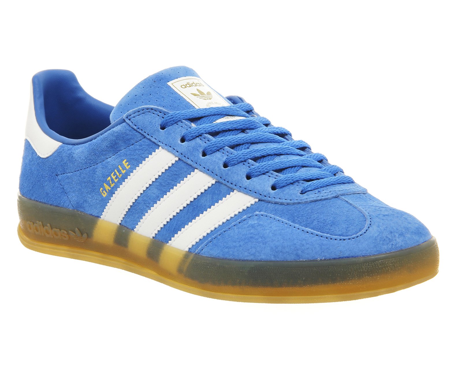 adidas black and blue gazelle indoor trainers