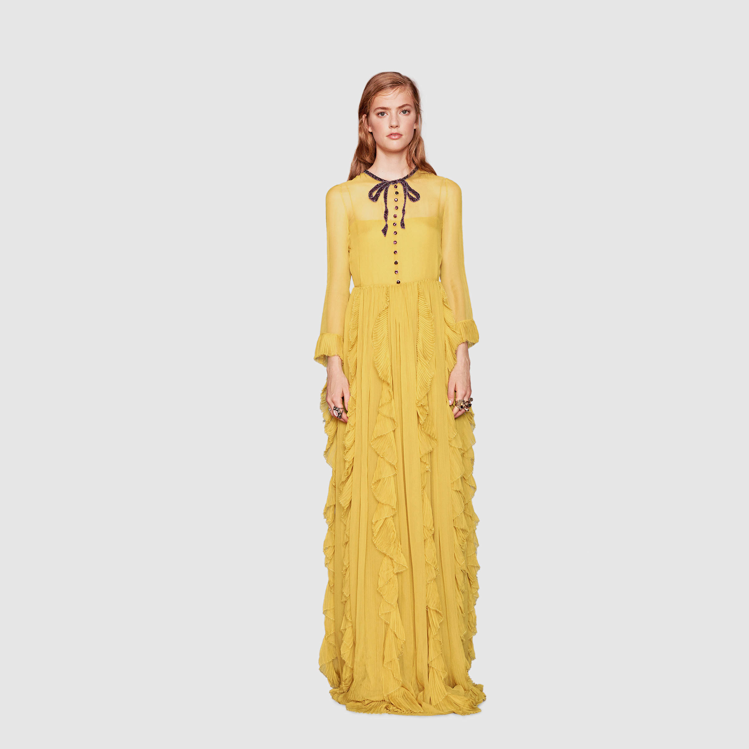 gucci yellow dress