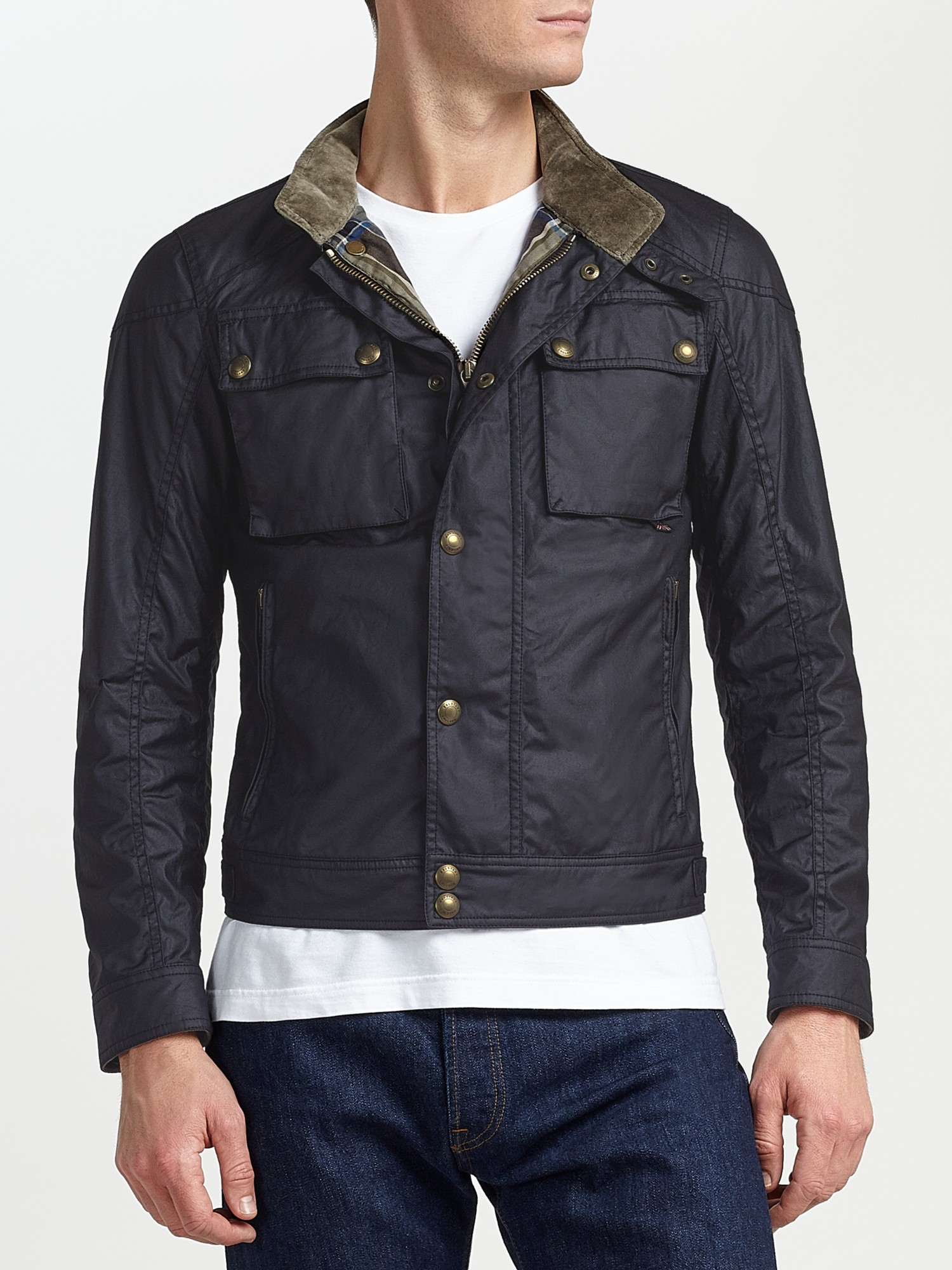 Belstaff Racemaster Blouson Waxed Jacket in Black for Men Lyst