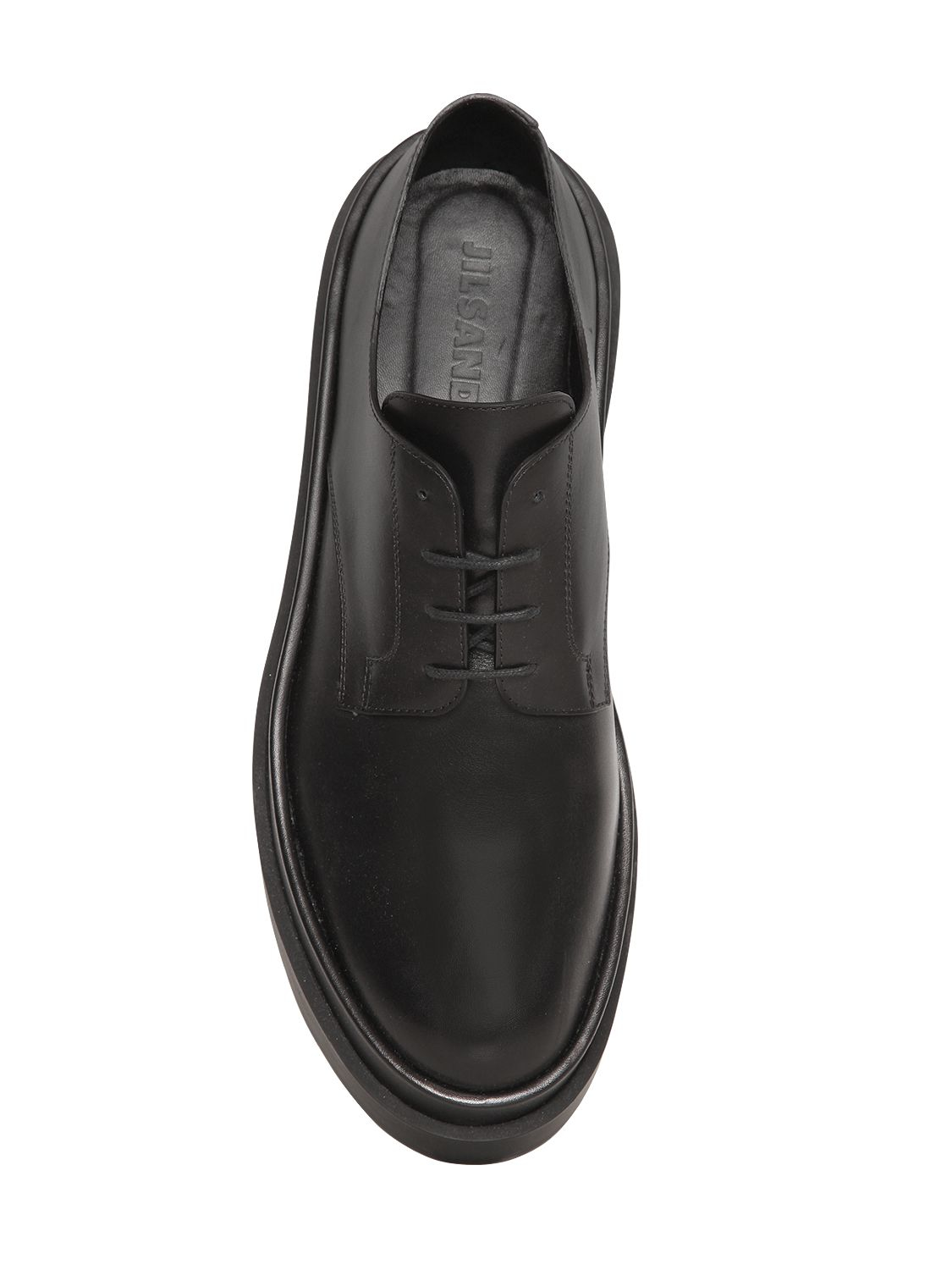 Jil Sander 40mm Leather Platform Derby Shoes in Black for Men | Lyst