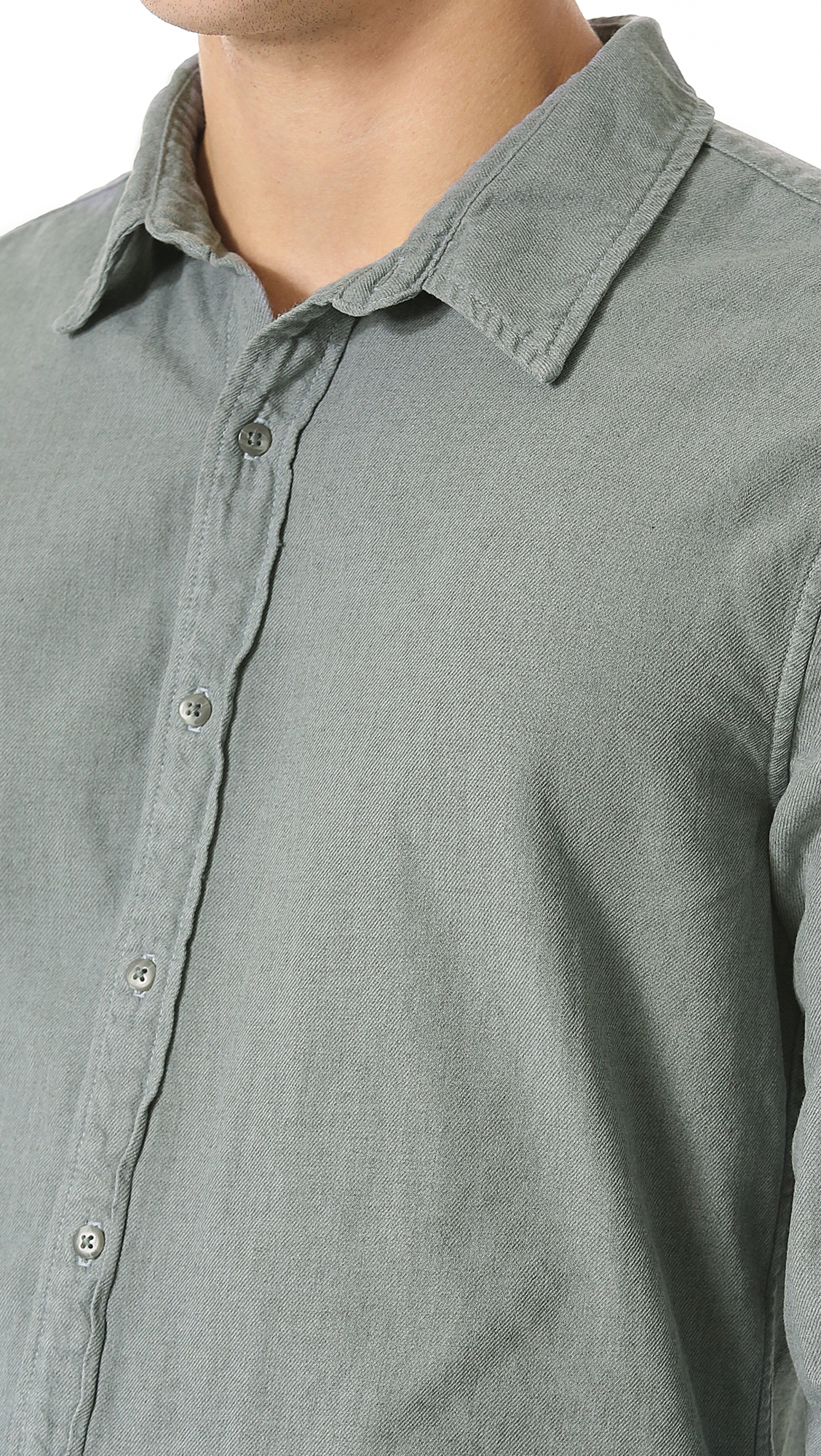 khaki flannel shirt