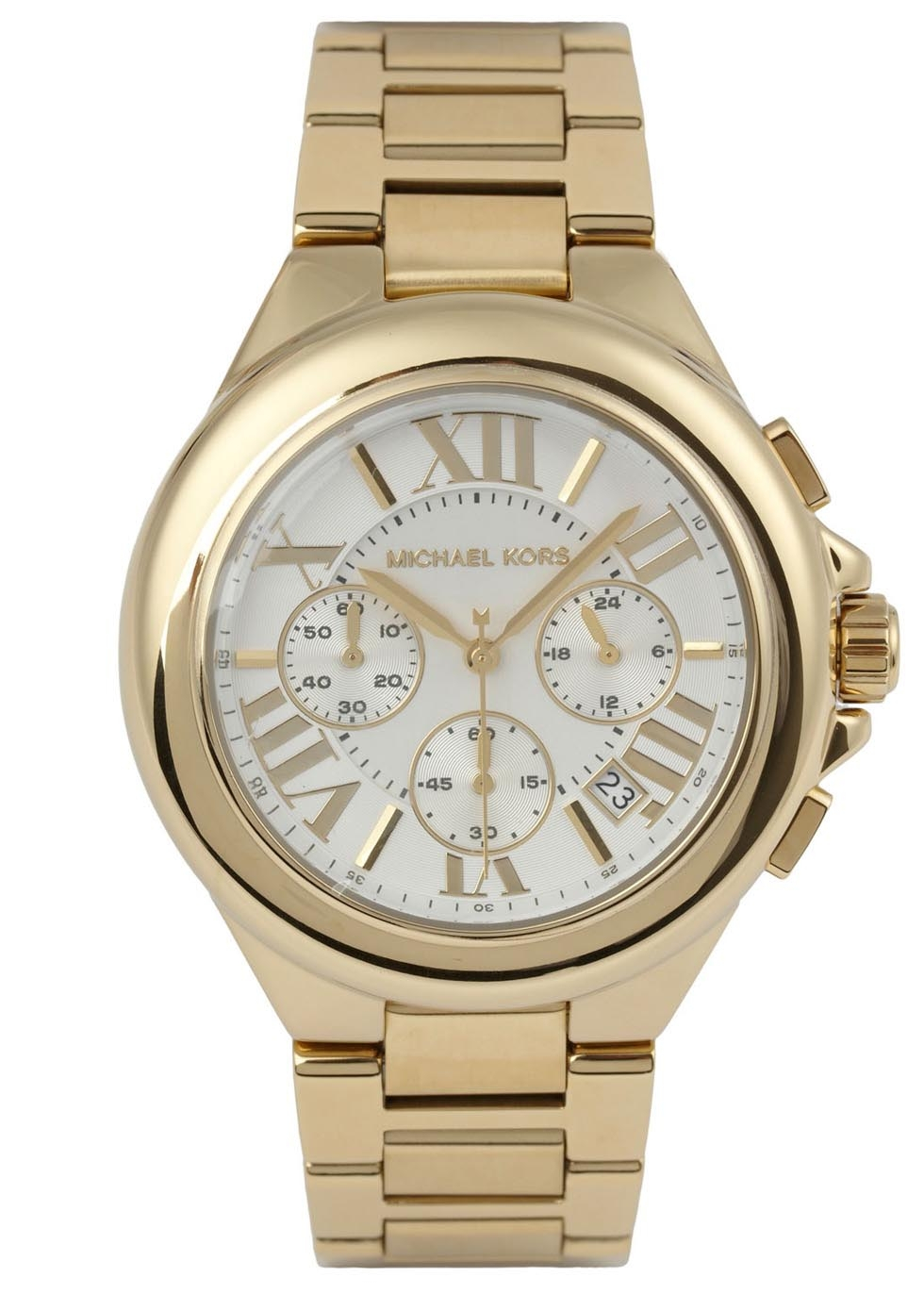Michael kors Gold Tone Chronograph Stainless Steel Watch in Gold | Lyst Michael Kors Watch All Stainless Steel