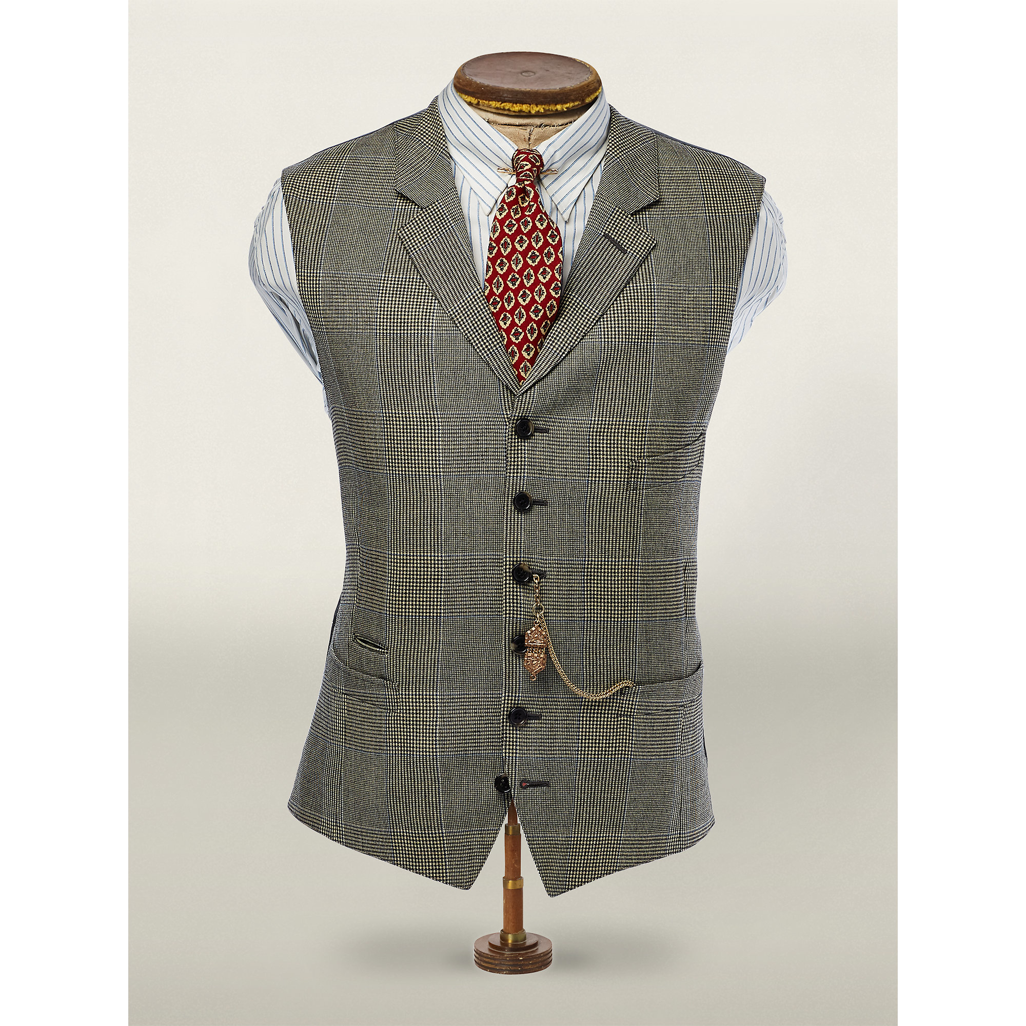 Lyst - Rrl Glen Plaid Wool Vest in Gray for Men