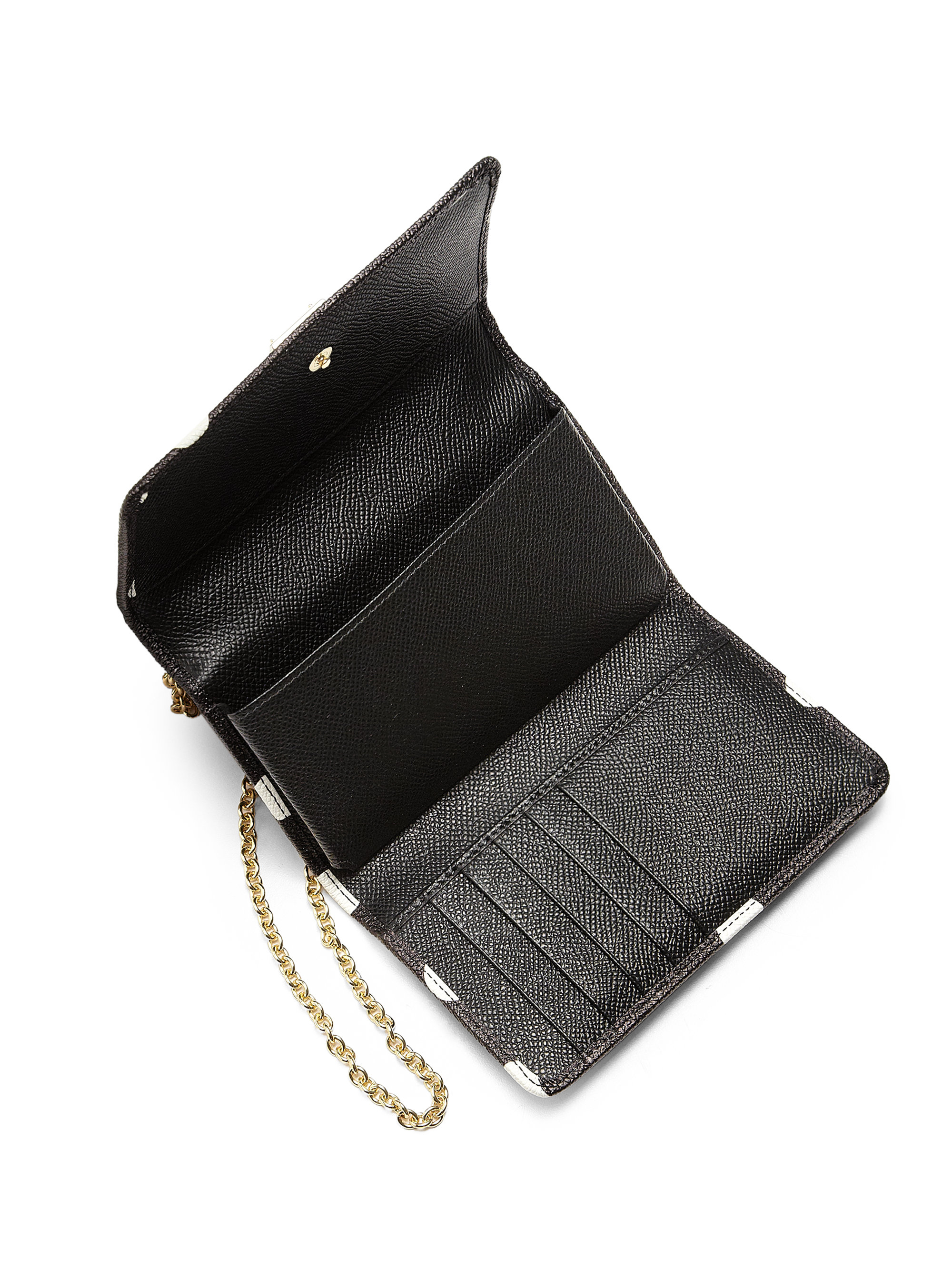 Dolce & Gabbana Polka-Dot Mini Chain Crossbody Bag in Black-White (Black) - Lyst