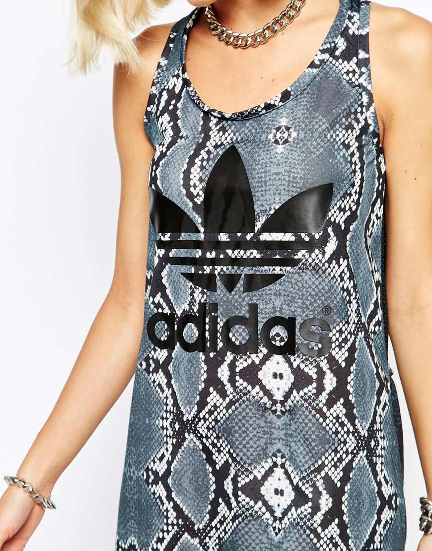 adidas snake print dress