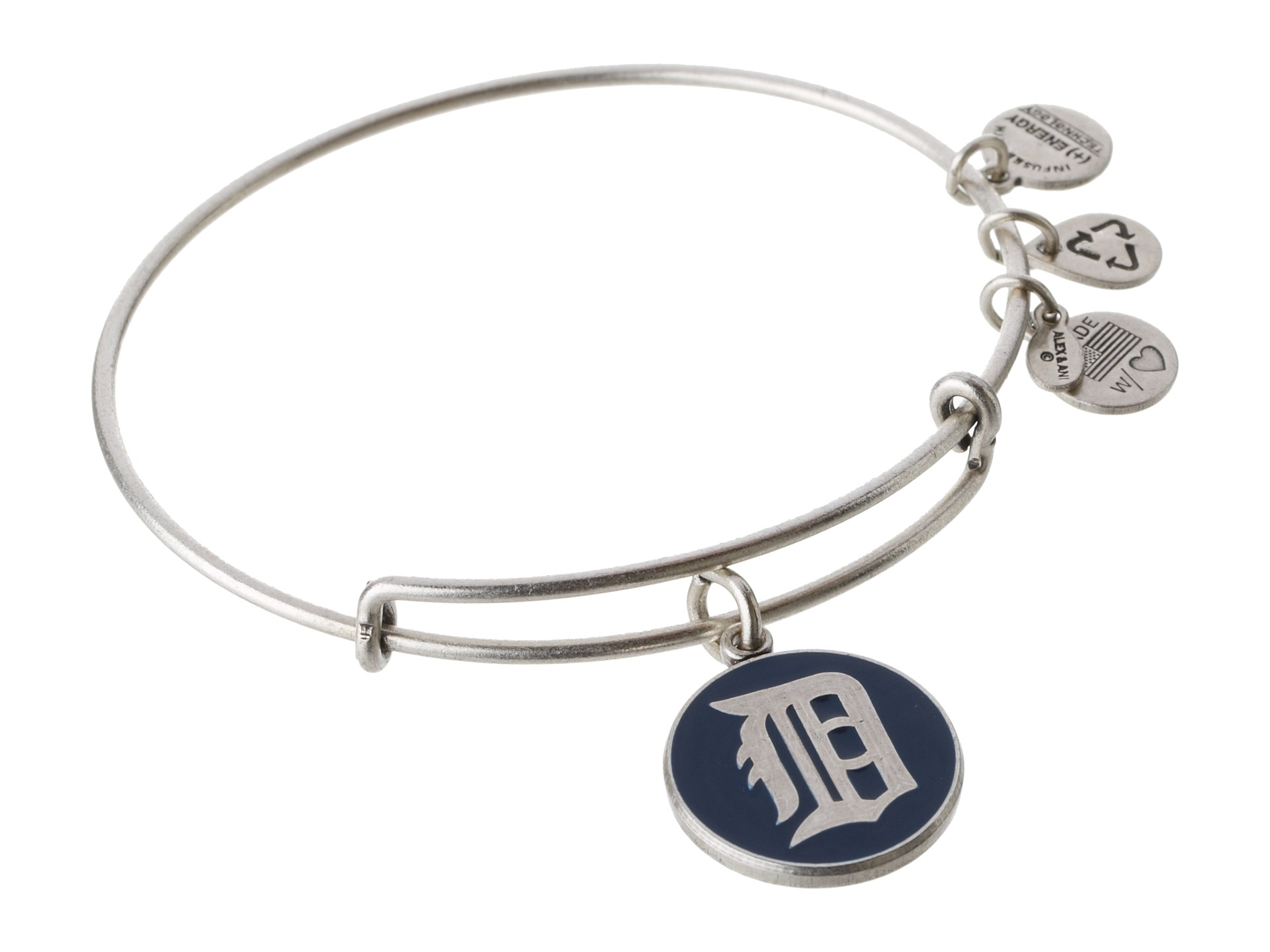 Lyst Alex And Ani Navy Detroit Tigers Charm Bangle In Metallic Gallery
