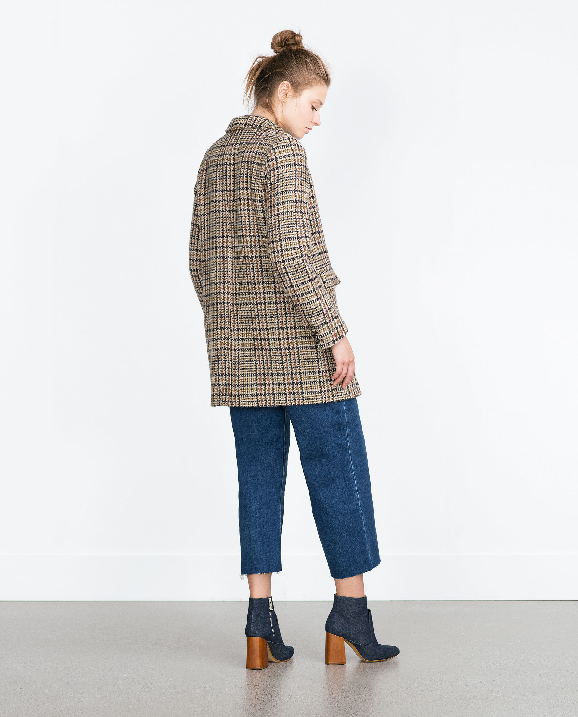 zara checkered shacket