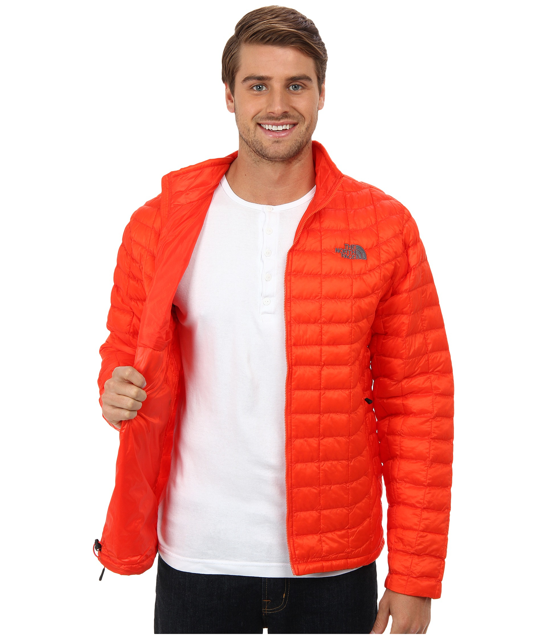 Dubbelzinnigheid Herrie Voorspeller The North Face Thermoball™ Full Zip Jacket in Orange for Men | Lyst