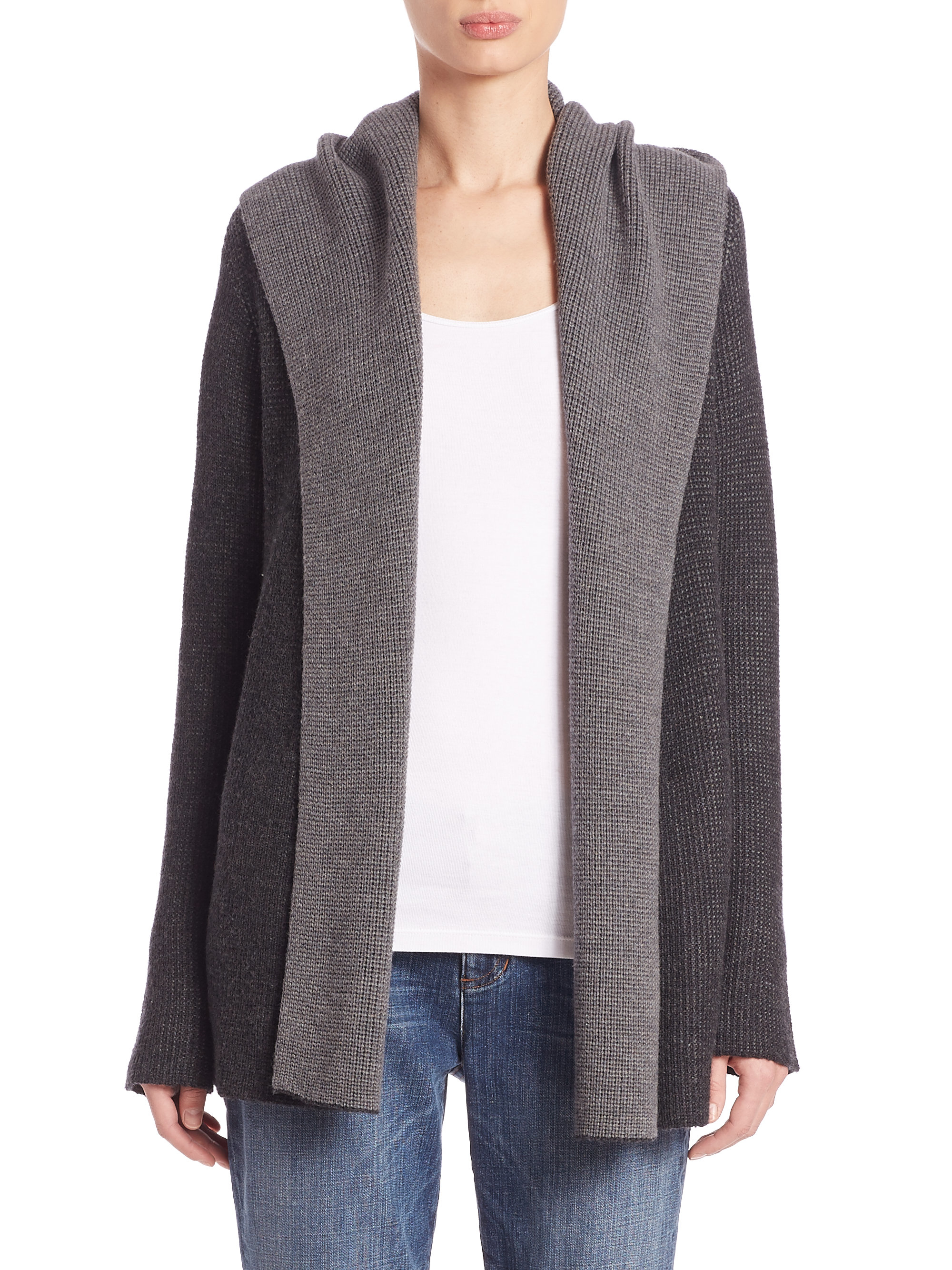 eileen fisher hooded cardigan