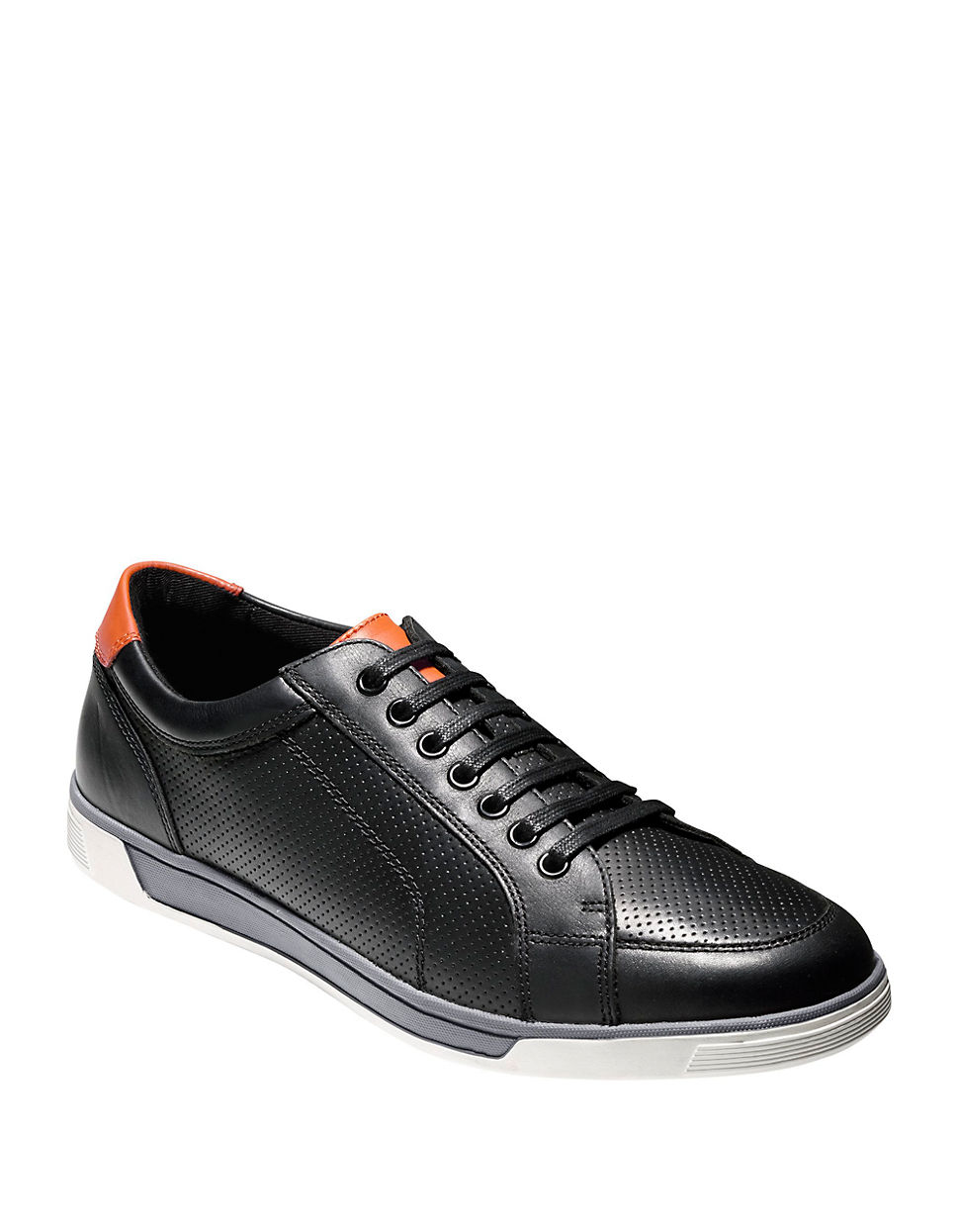 Lyst - Cole Haan Leather Lace-up Sneakers in Black for Men