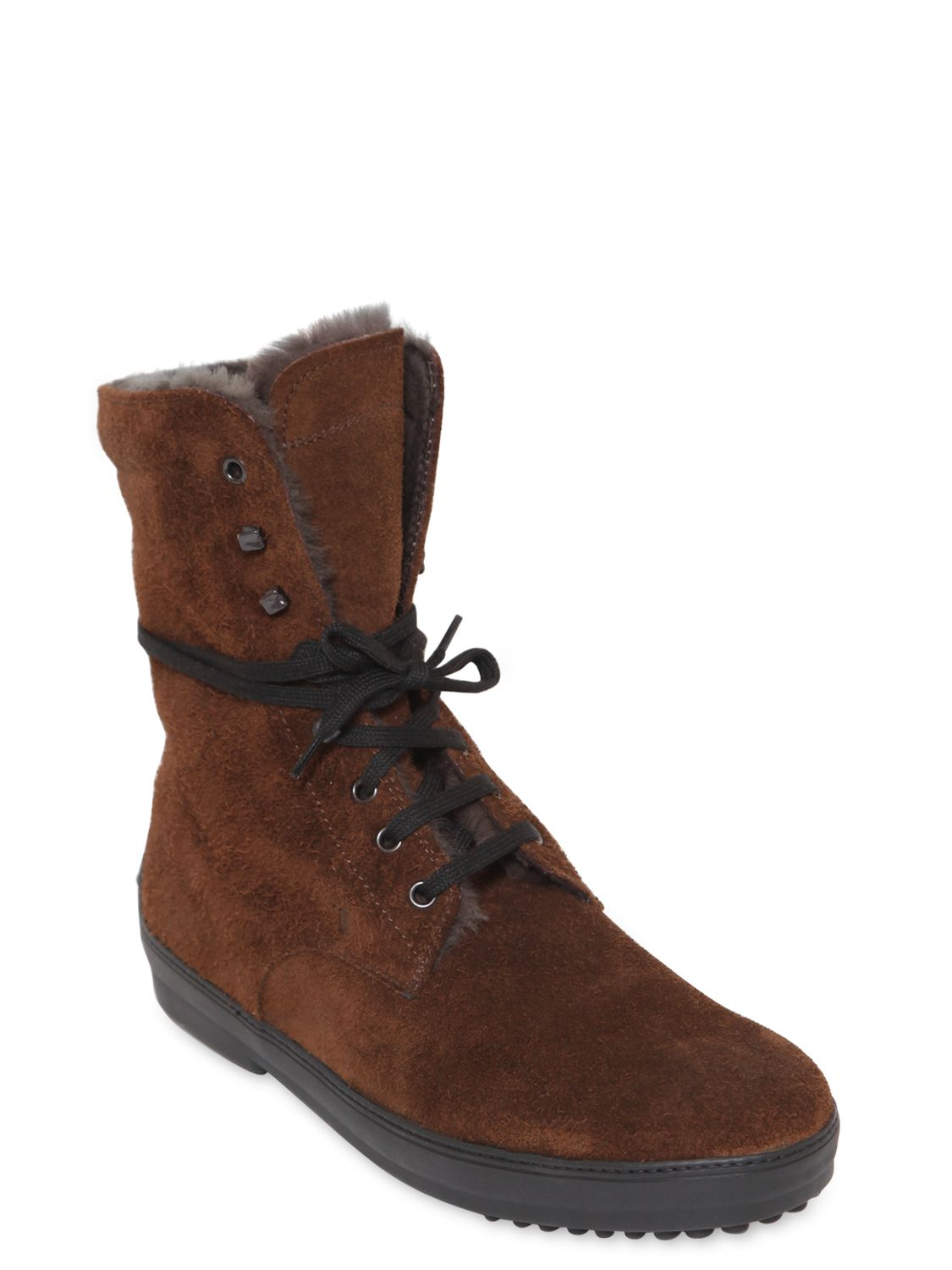 tod's shearling lined boots
