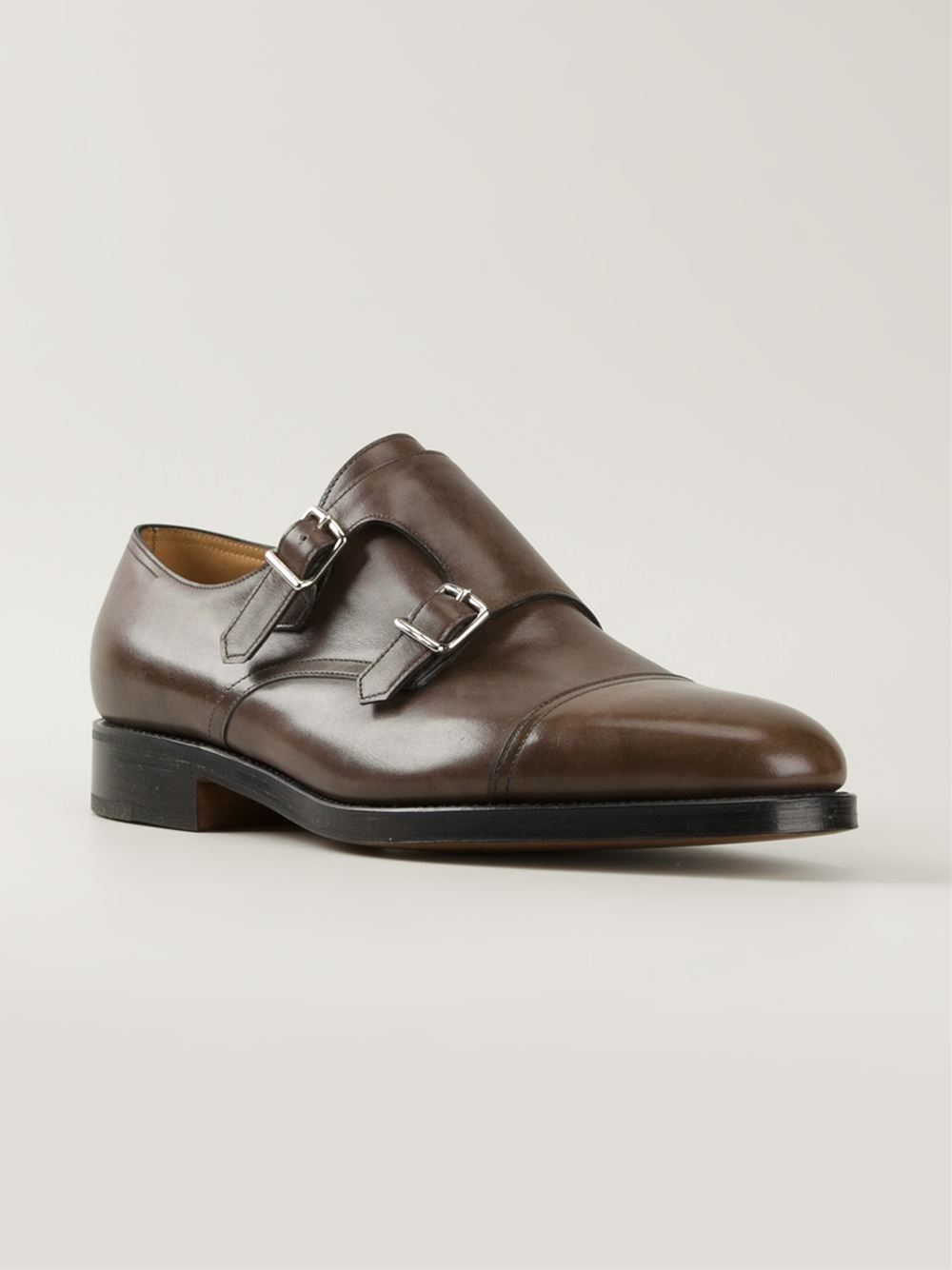 John lobb 'william' Monk Shoes in Brown for Men Lyst