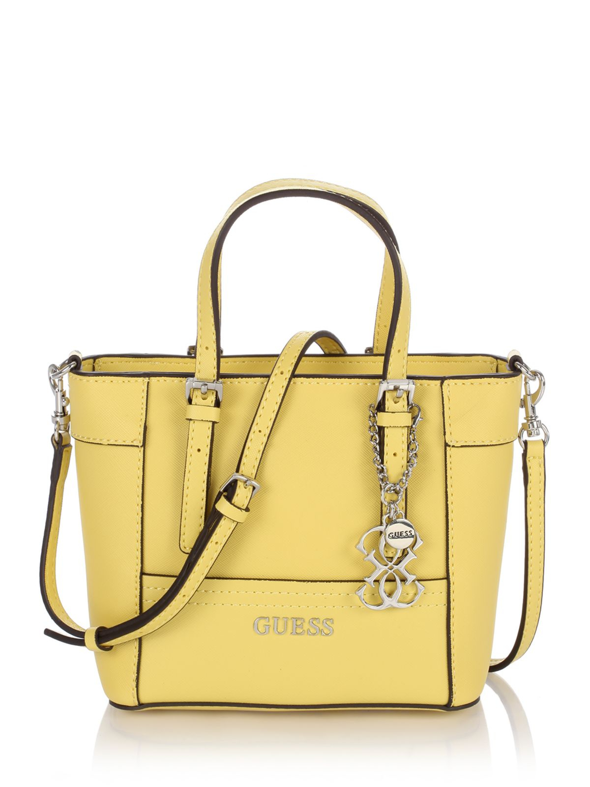 guess yellow handbag