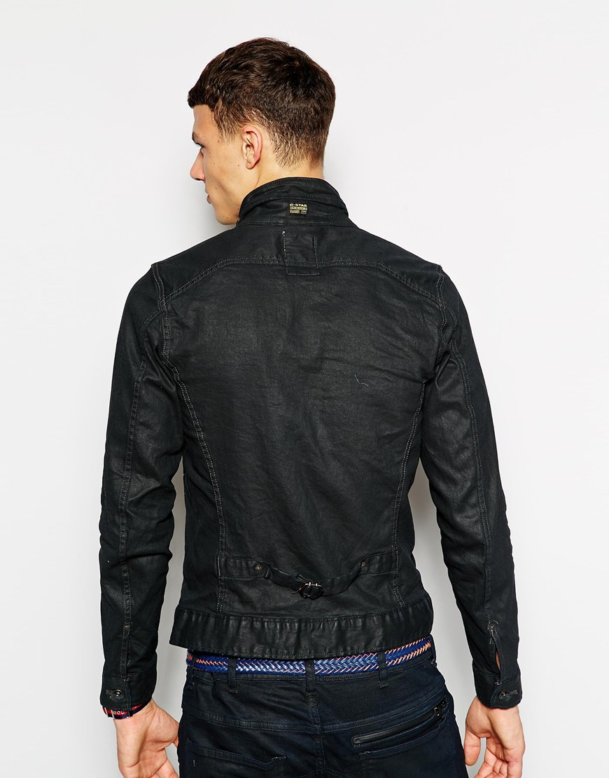 G-Star RAW G Star Denim Jacket New Riley Slim 3d Dark Aged Zip Front in  Black for Men | Lyst