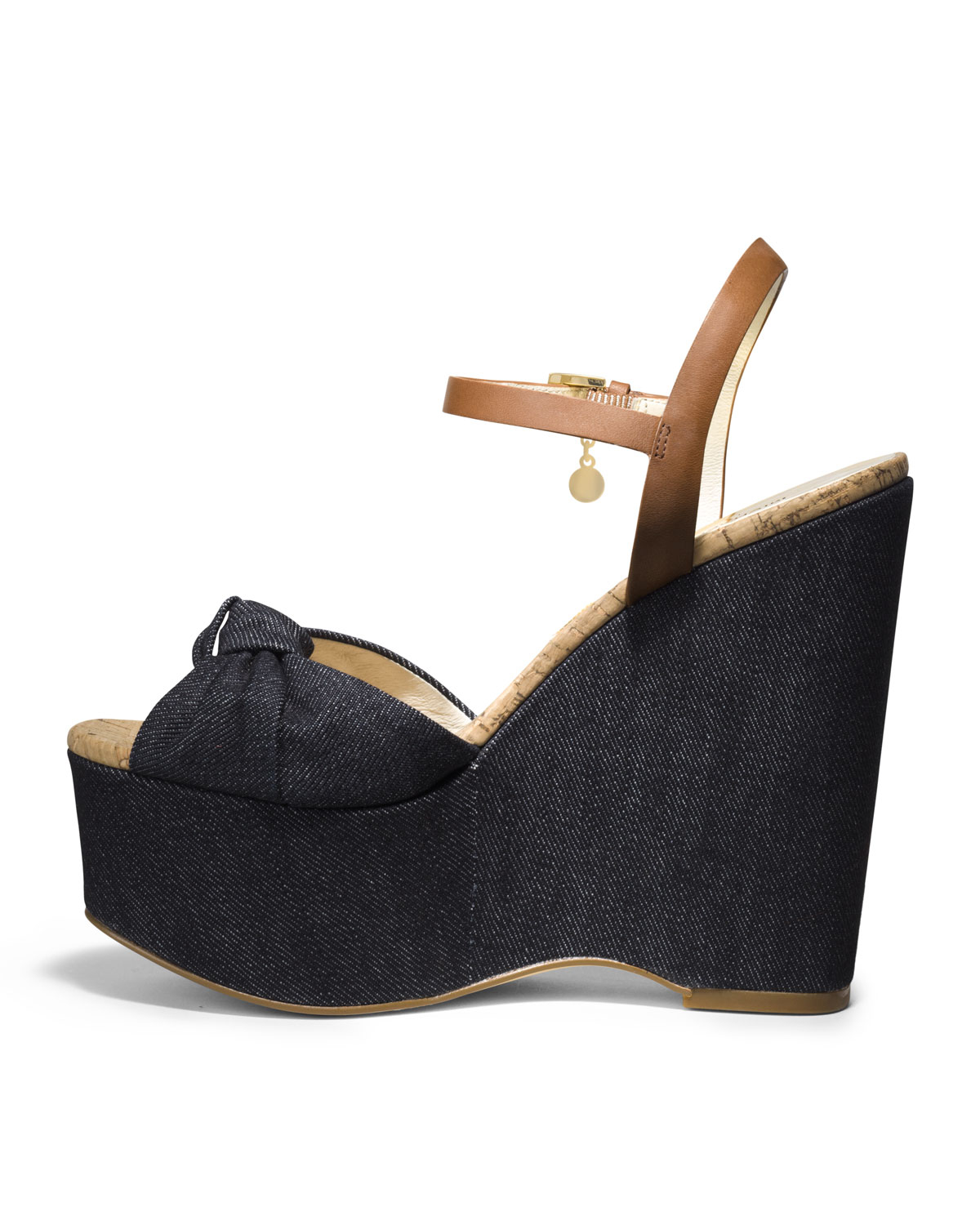 denim platform wedges