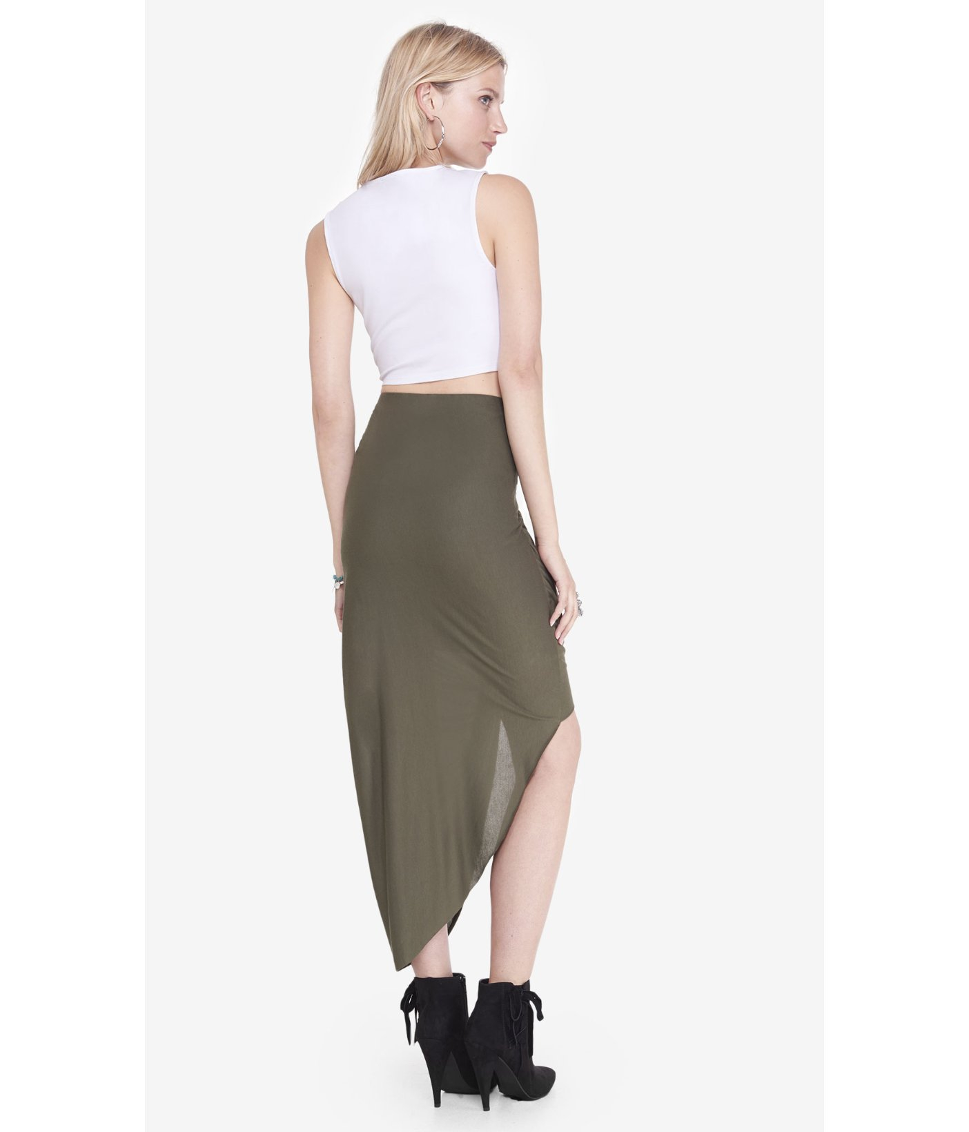 express olive skirt