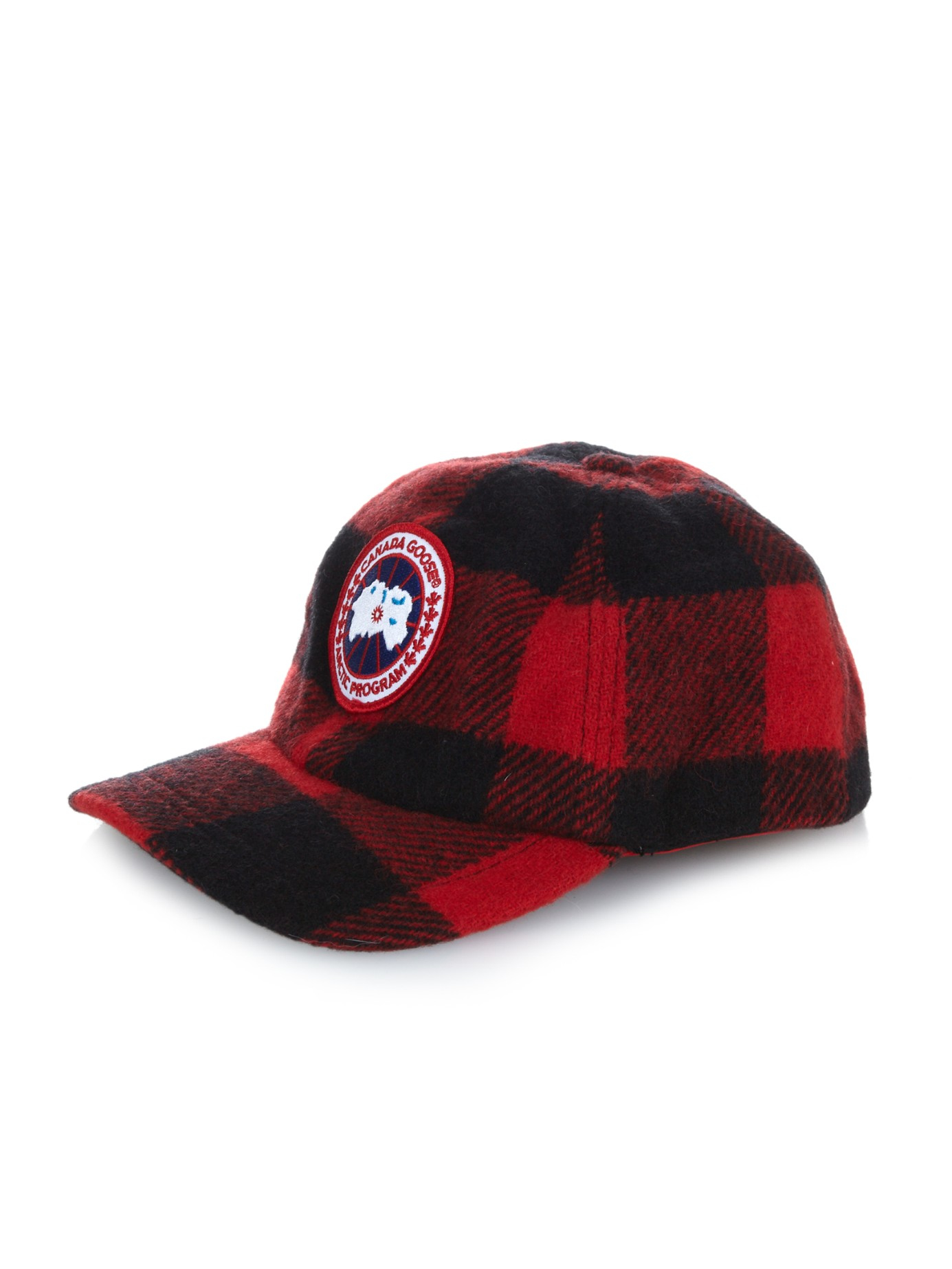Canada Goose Plaid Wool-blend Hat in Black Red (Black) - Lyst