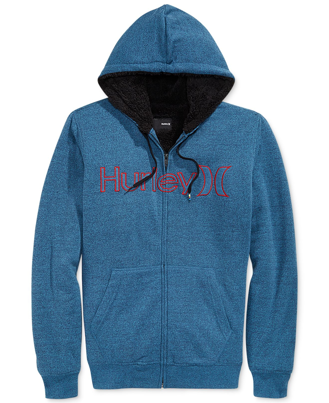 hurley sherpa lined hoodie