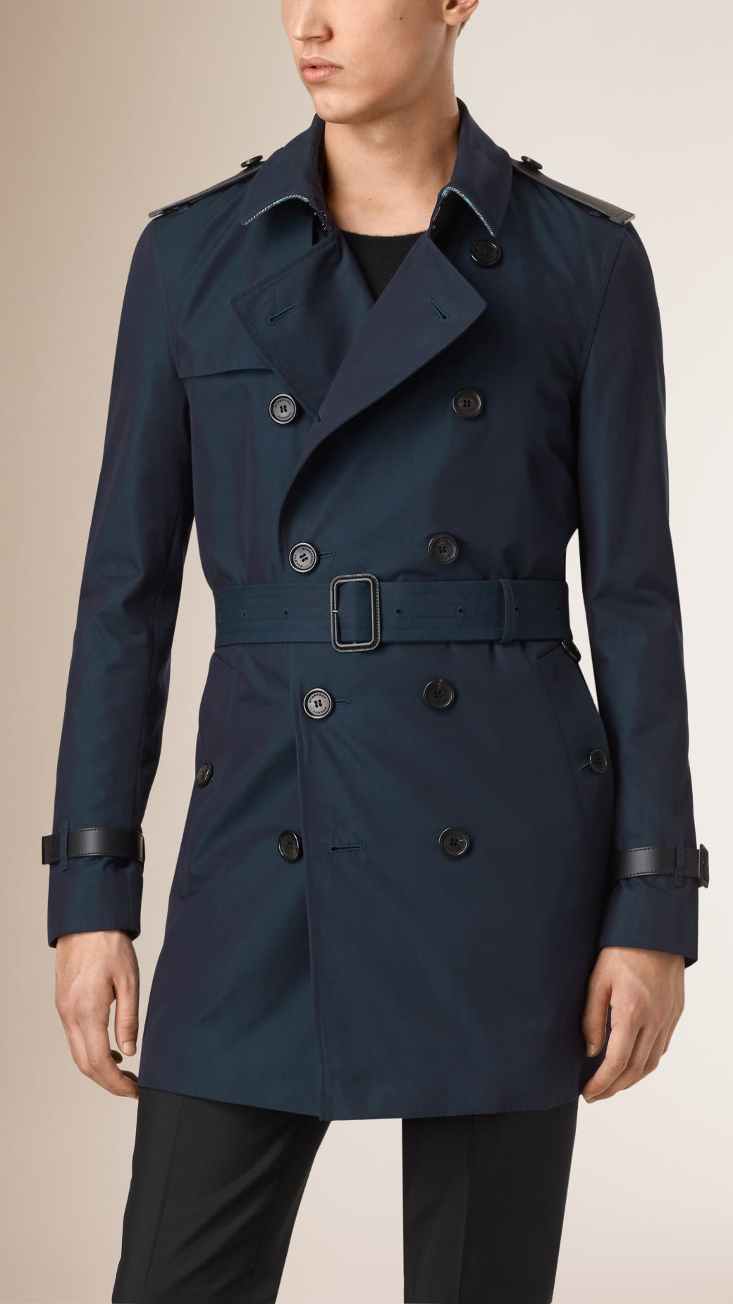 Burberry Cotton Gabardine Trench Coat With Warmer in Teal Blue (Blue ...