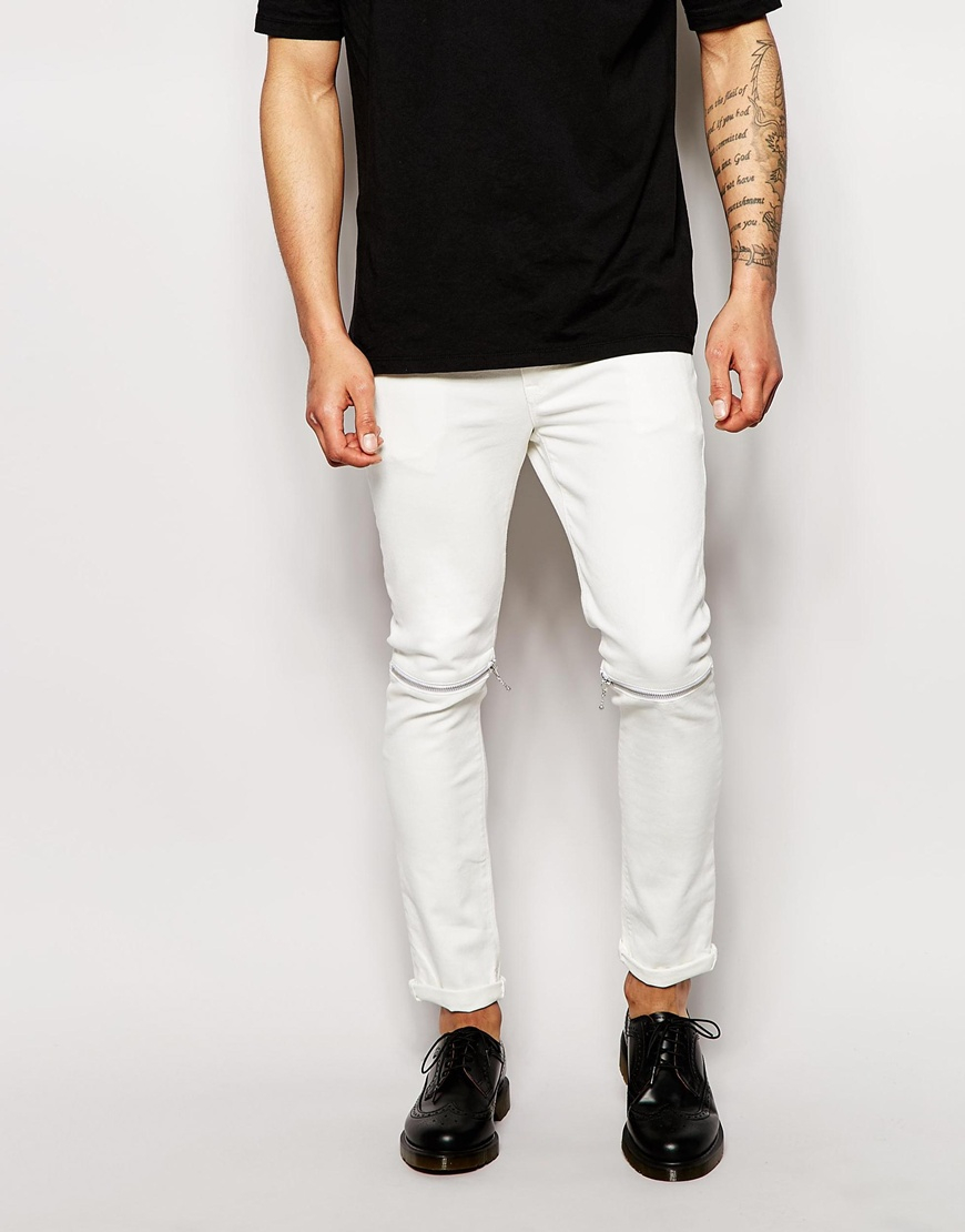 white skinny jeans asos