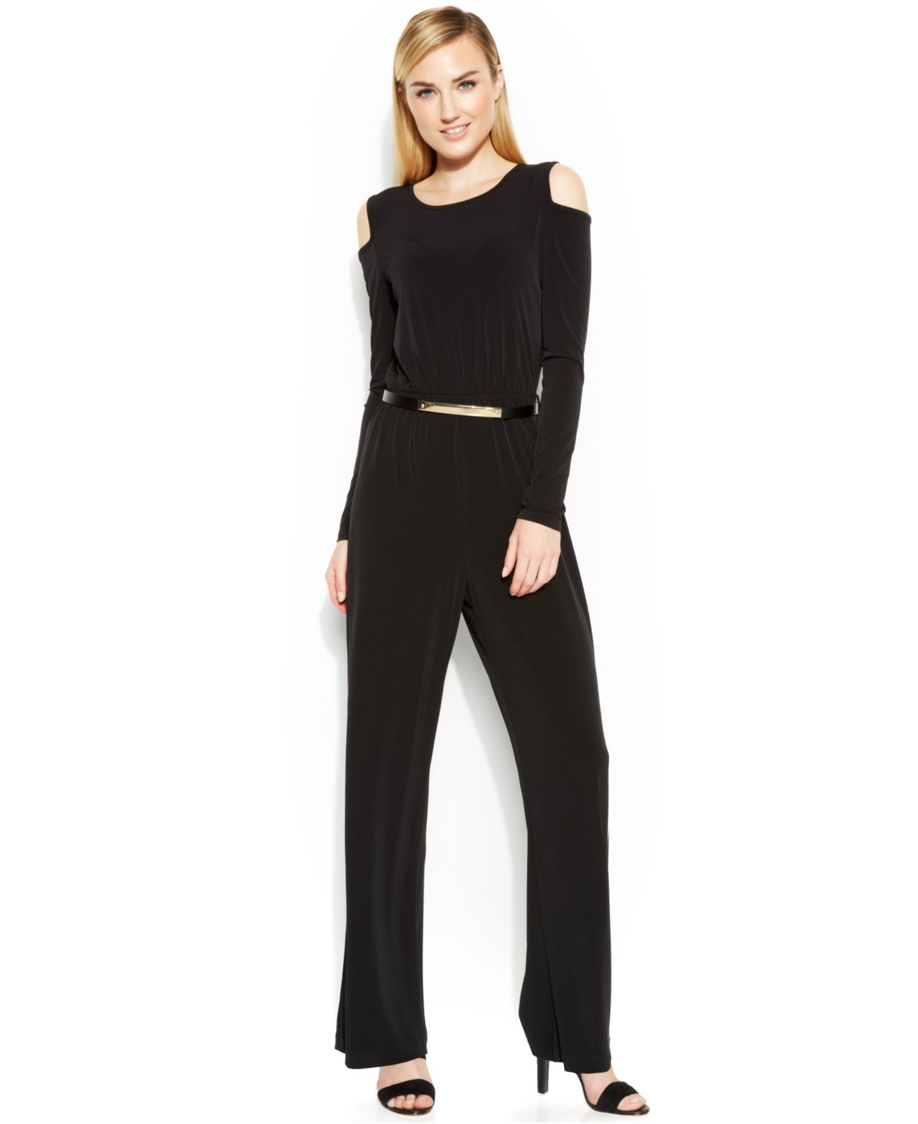 calvin klein belted jumpsuit